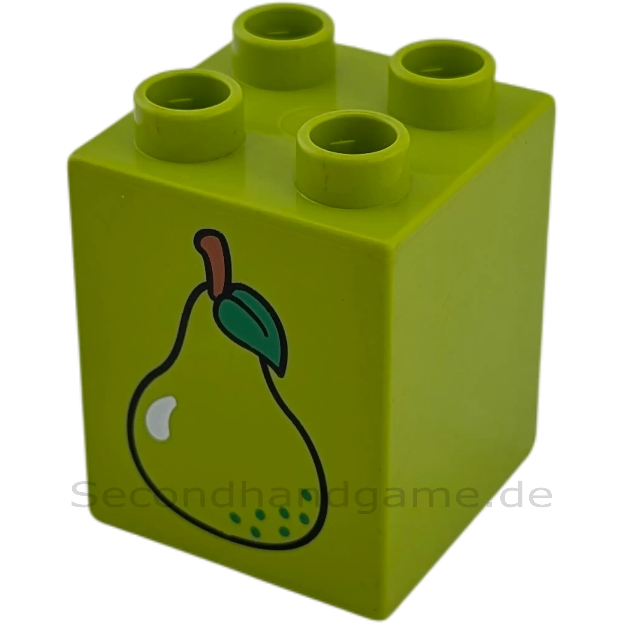Lego Duplo 2x2x2 Doppelstein Obst Birne Grün