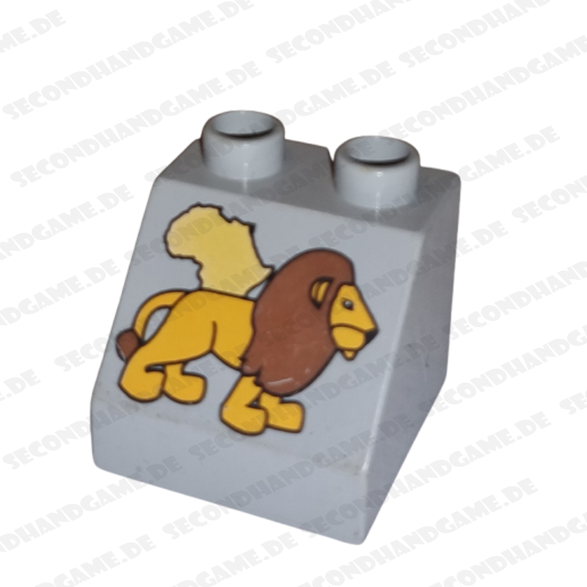 Lego Duplo 6474 Schrägstein 2x2x1 Grau Löwe