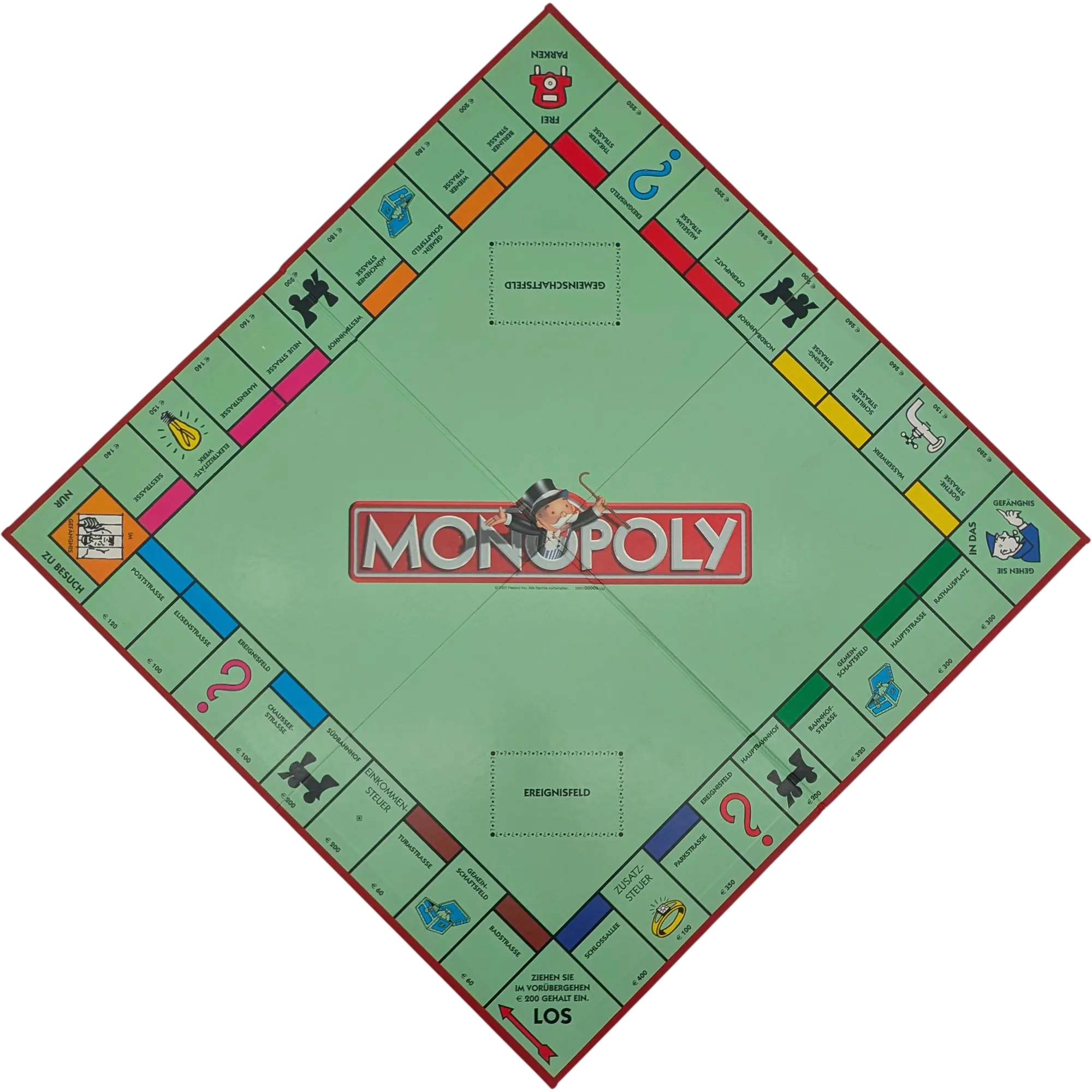 Parker Spielplan Spielbrett Monopoly Euro €