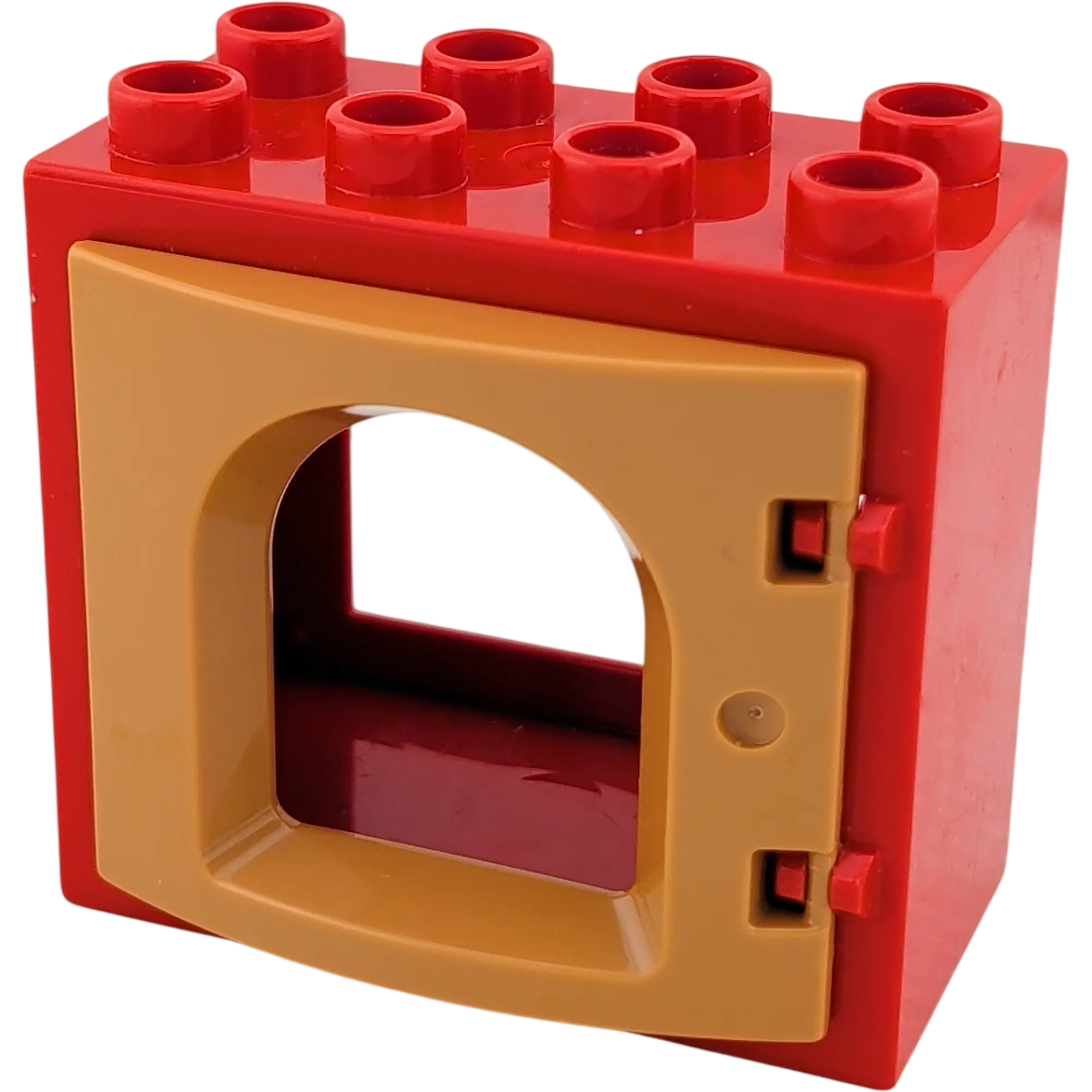 Lego Duplo 61649 Fensterrahmen Rot mit braunem Rundbogen