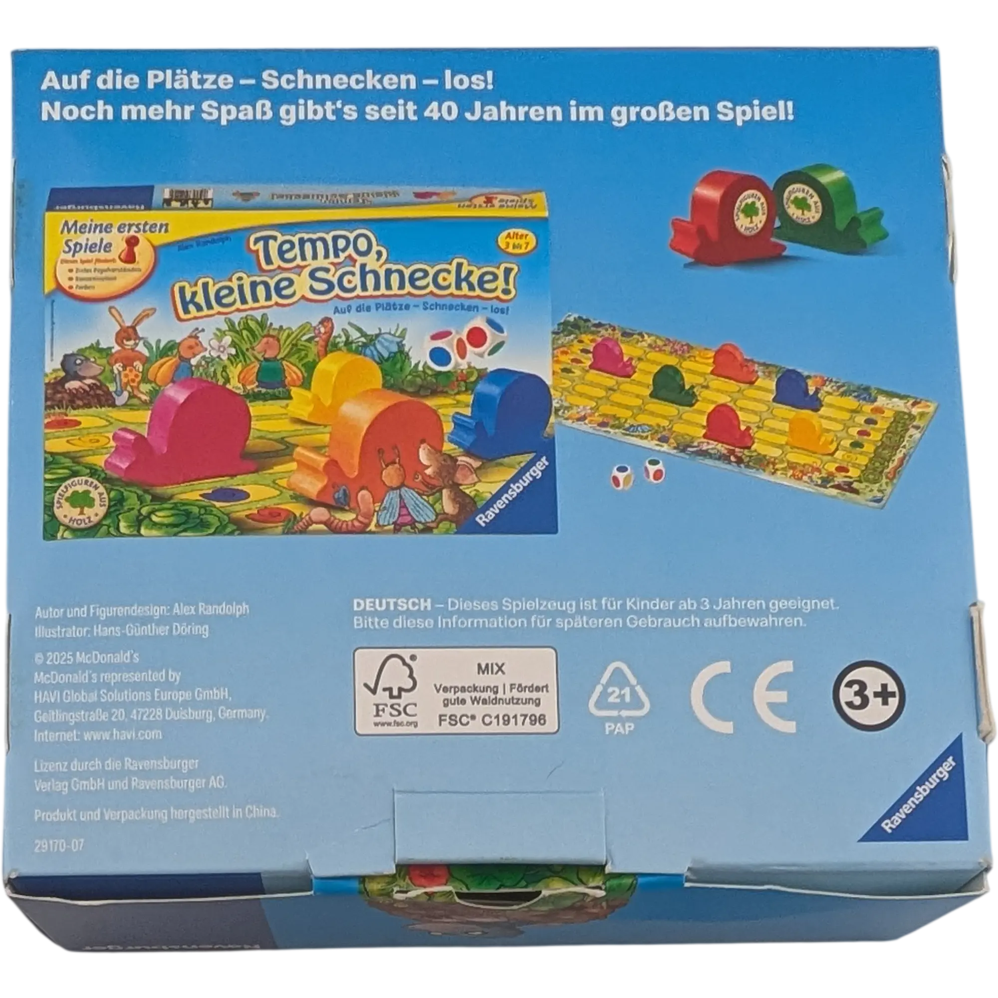 Ravensburger Tempo, kleine Schnecke! Happy Meal Edition McDonald's 40 Jahre Jubiläum ab 3 Jahren, Ansicht 2