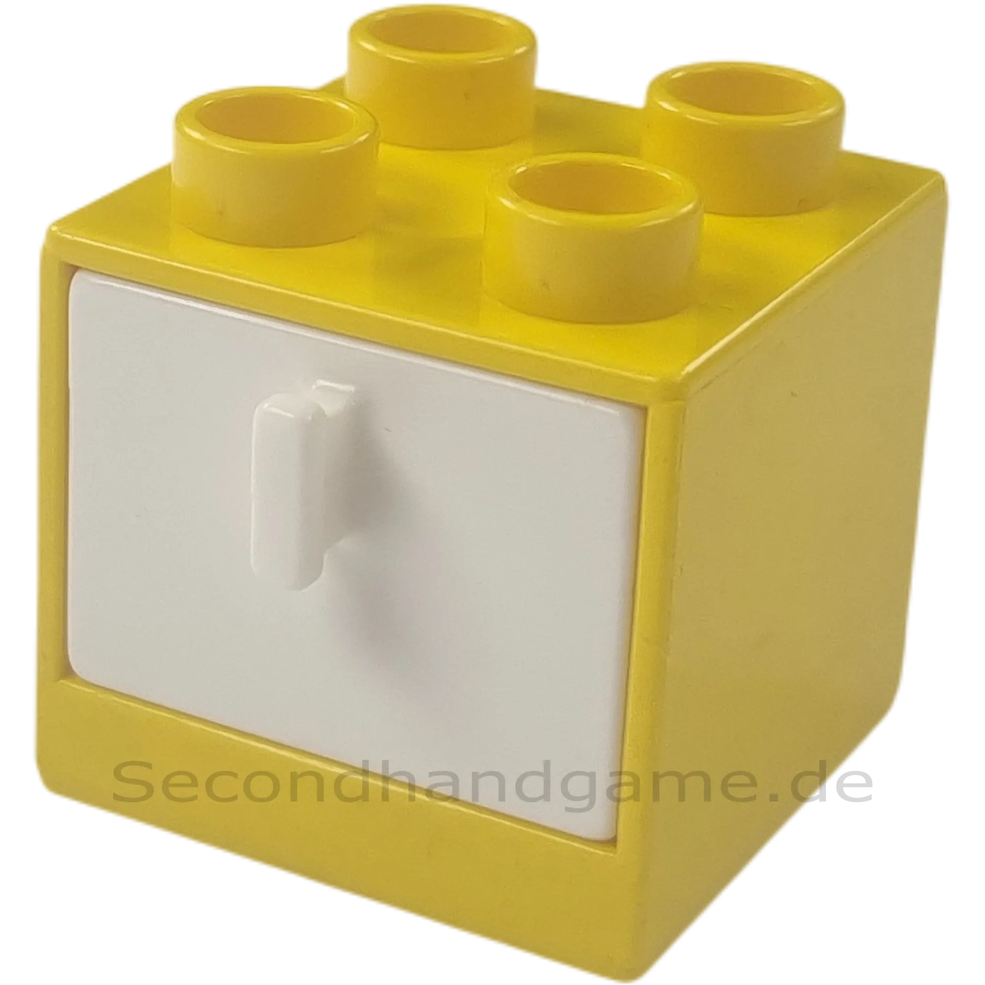 Lego Duplo 4890 Regal Schrank Gelb mit Schublade Weiß