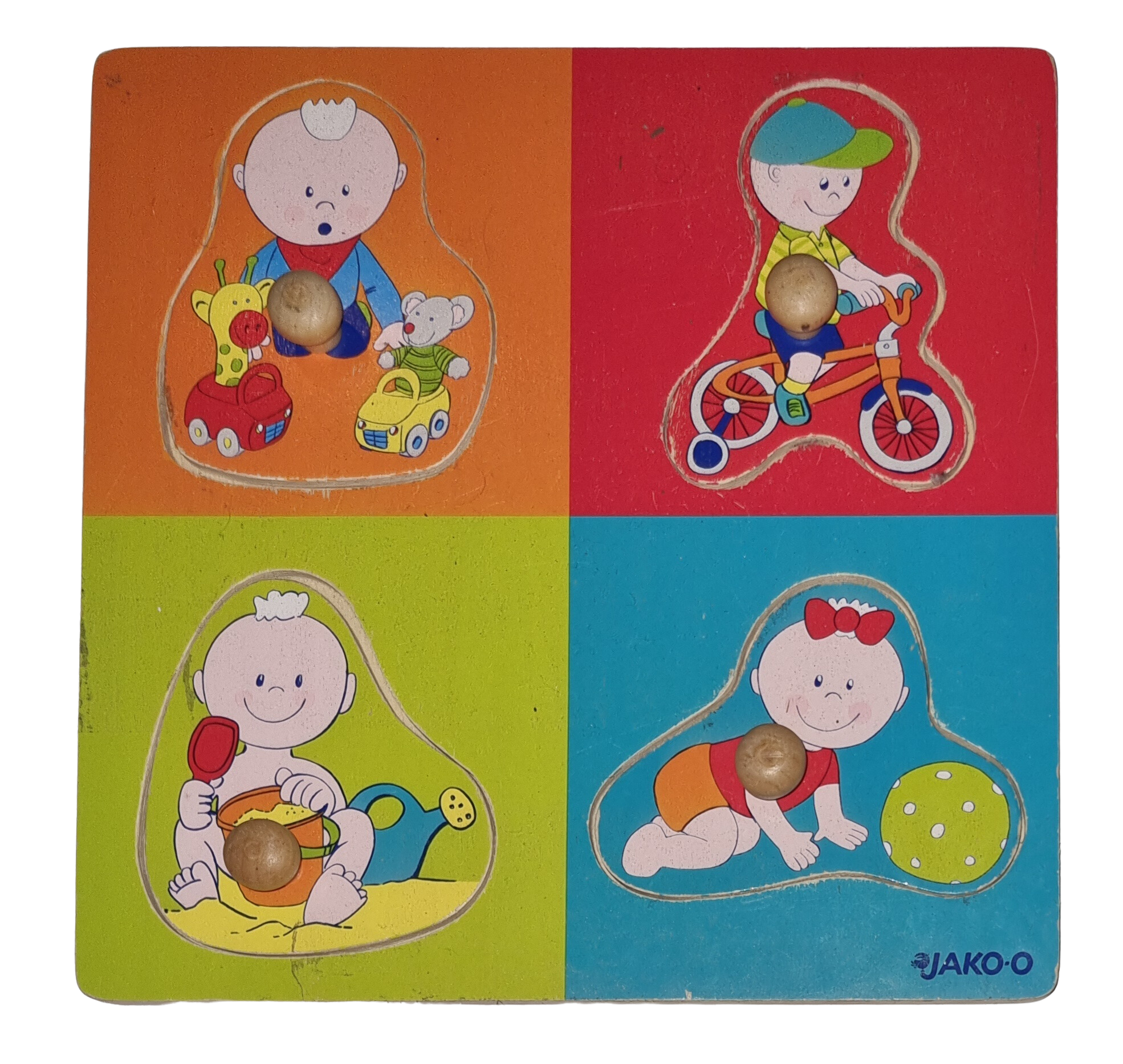 Jako-O Holzpuzzle mit Griff Kinder 4 Teile