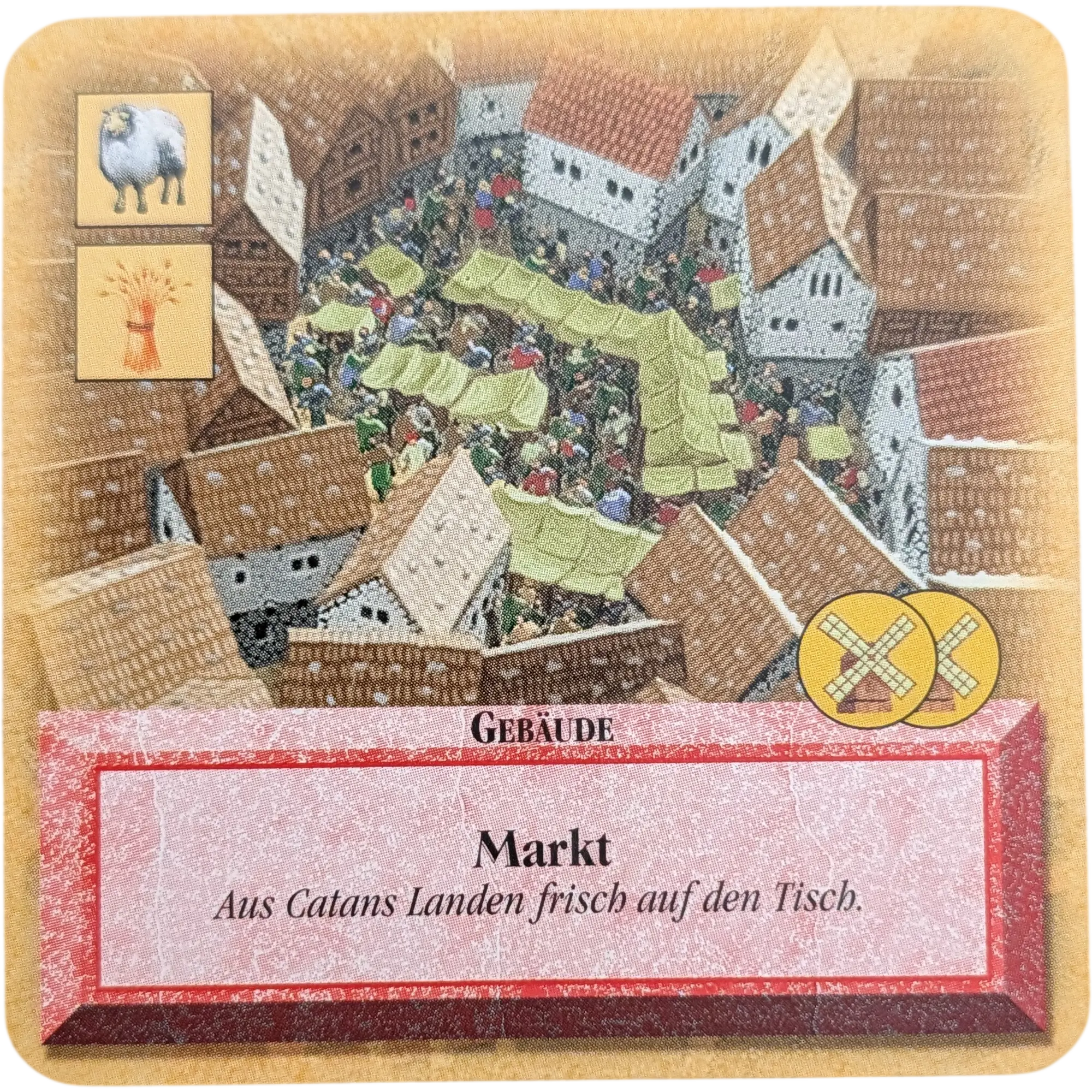 Kosmos Die Siedler von Catan das Kartenspiel Ersatzteil Karte Rot Markt