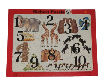 Siebert Rahmenpuzzle 20 Teile 804625 Zahlen 1-20