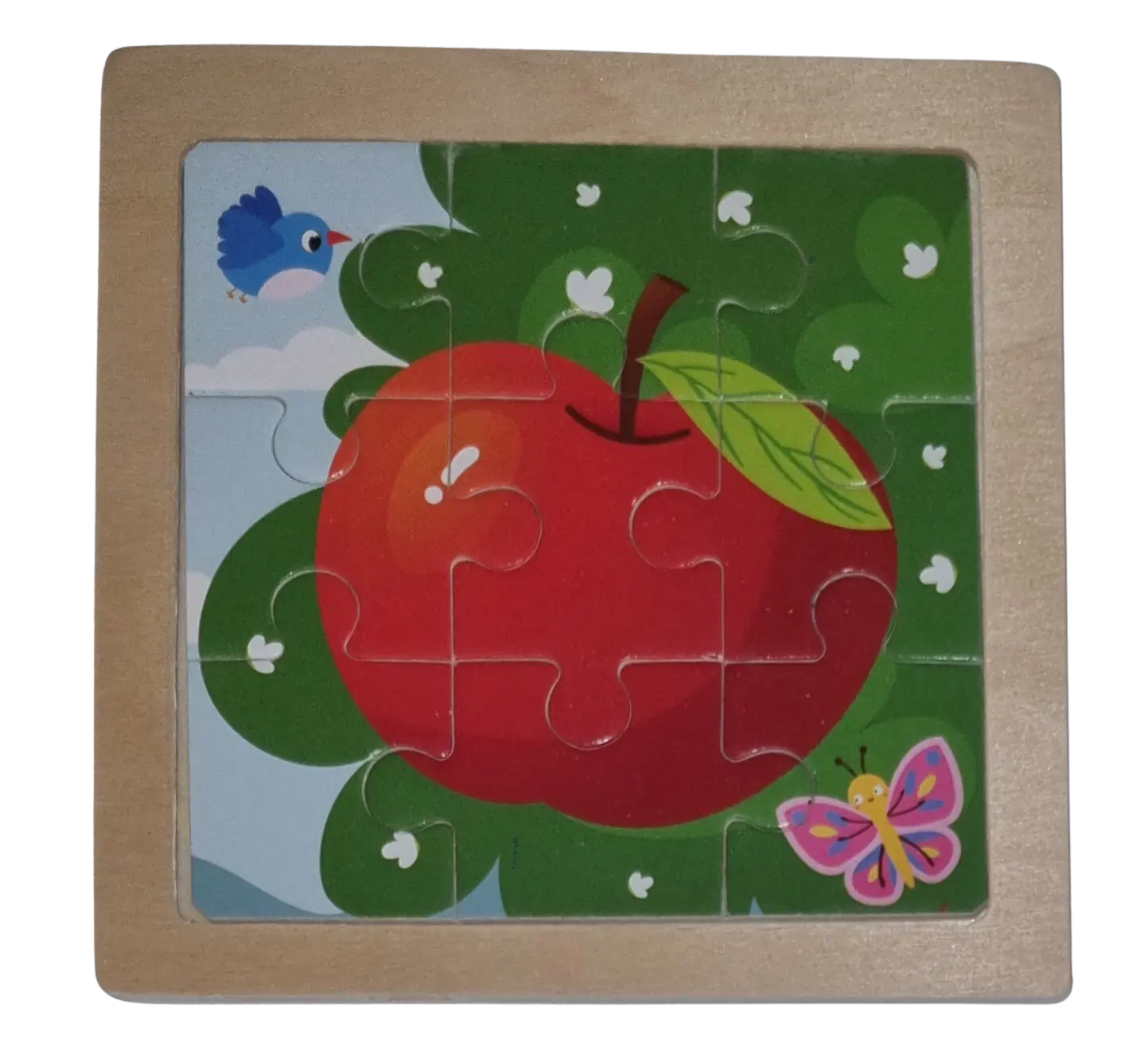 Legepuzzle Holzpuzzle 9 Teile Apfel