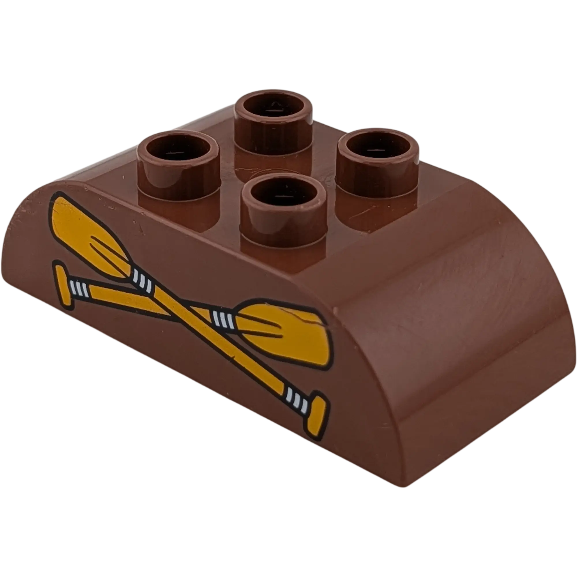 Lego Duplo 2x4 Dachstein 98223 Dunkelbraun mit zwei Paddeln