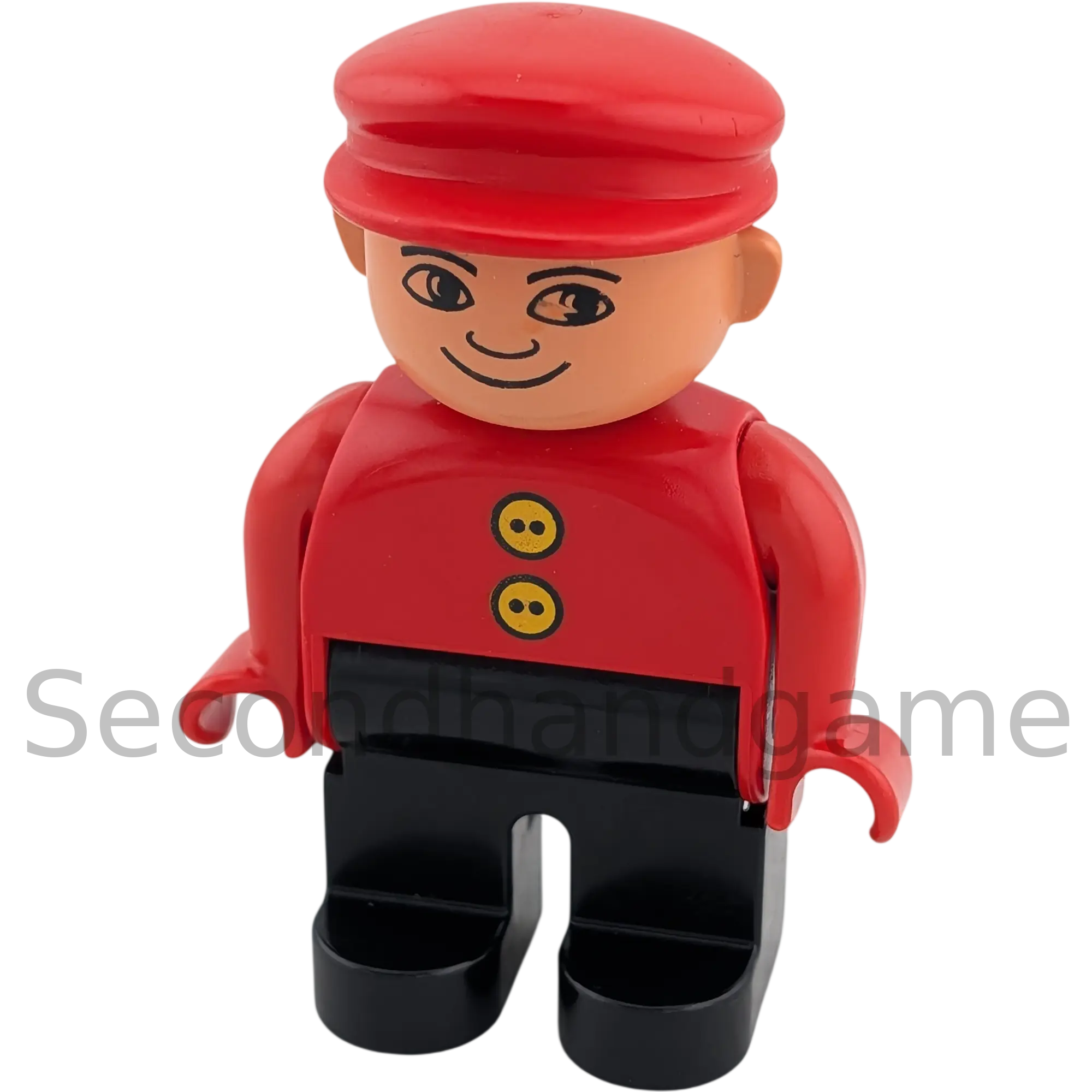Lego Duplo Figur Mann 47394 Hose schwarz Oberteil rot mit roter Cape