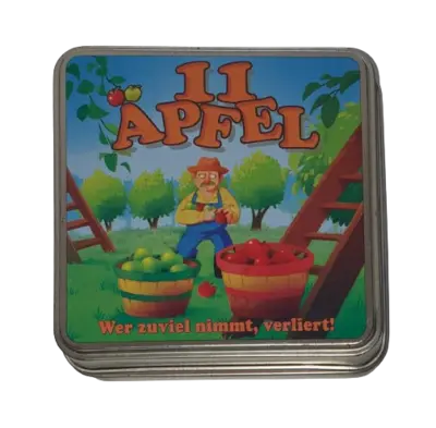 11 Äpfel, wer zuviel nimmt, verliert