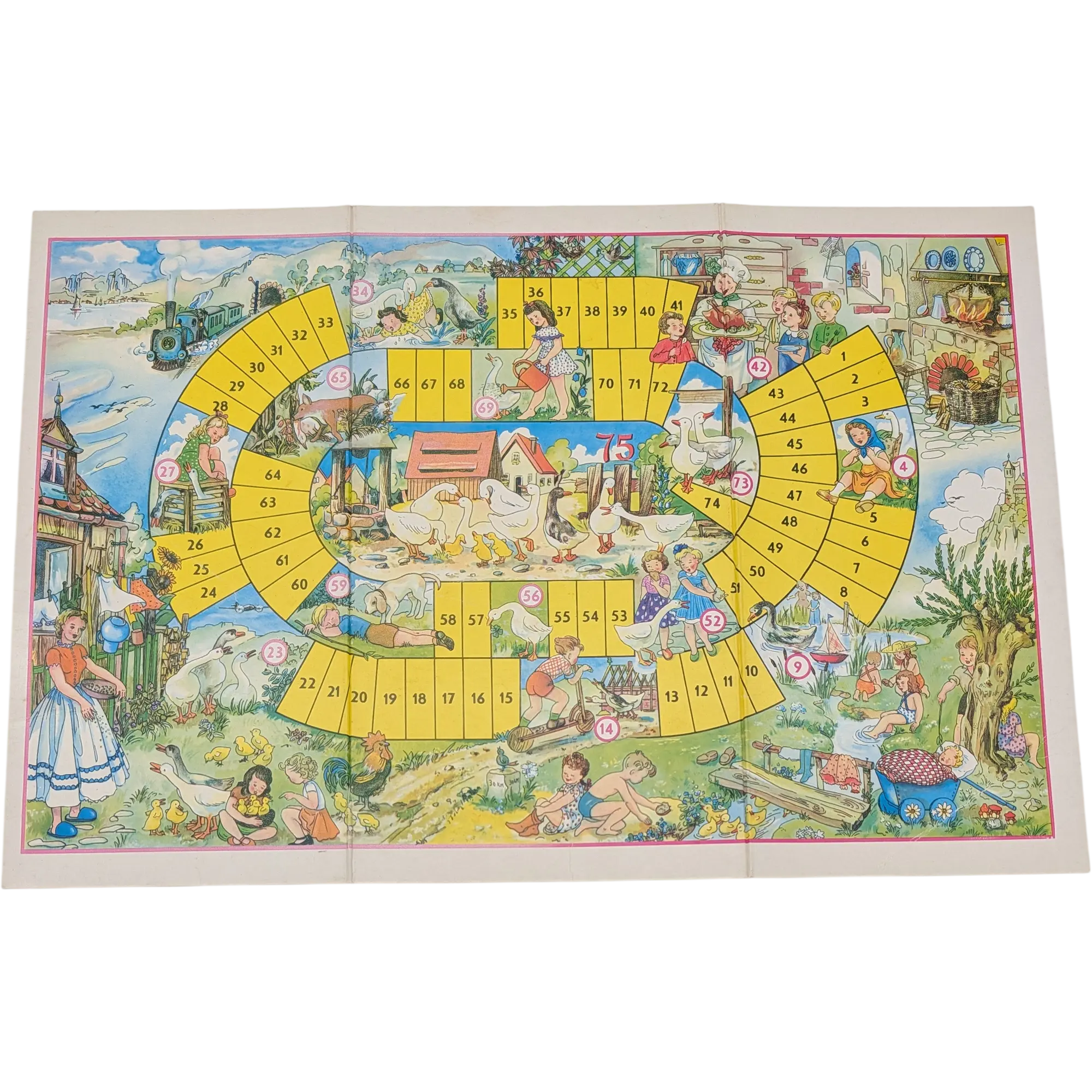 Klee Ersatzteile Spielplan Gänsespiel Pferderennen beidseitig bedruckt
