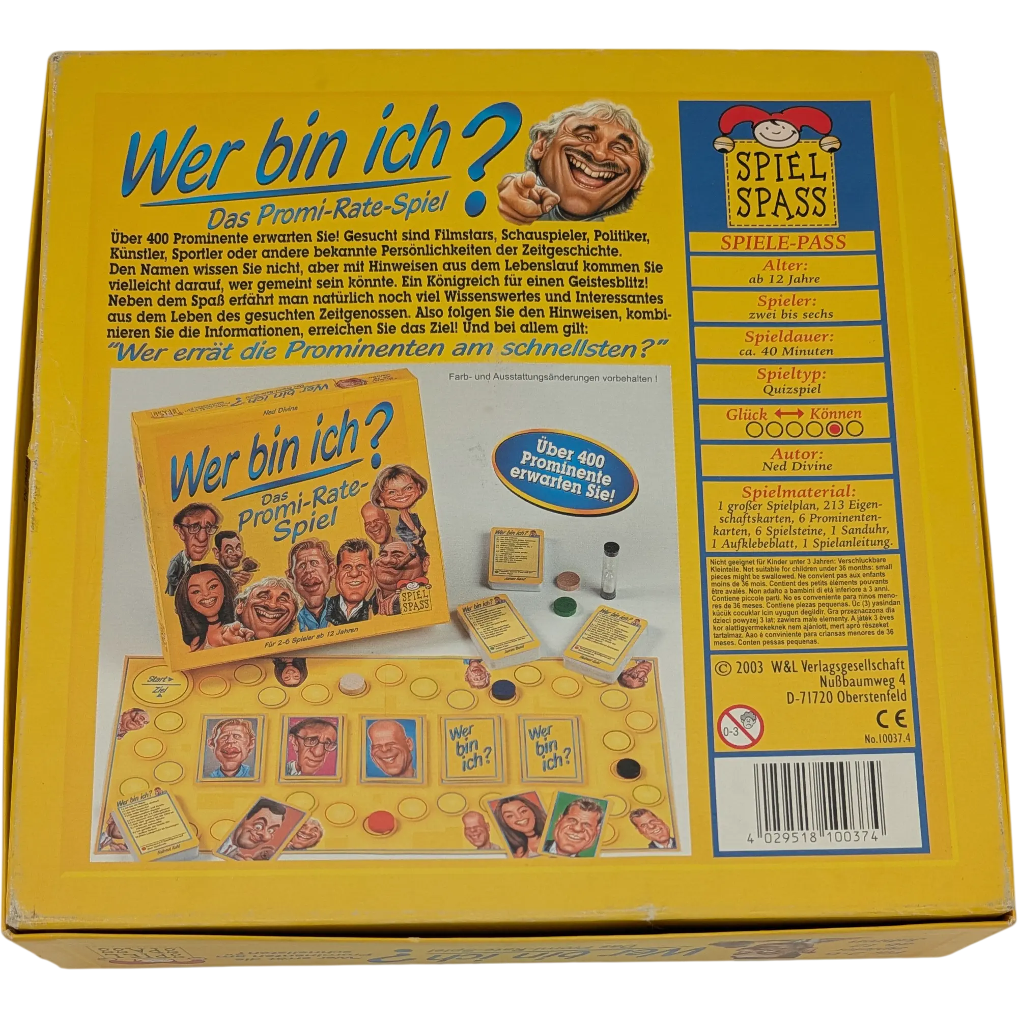 Spiel Spass Wer bin ich? Das Promi-Rate-Spiel