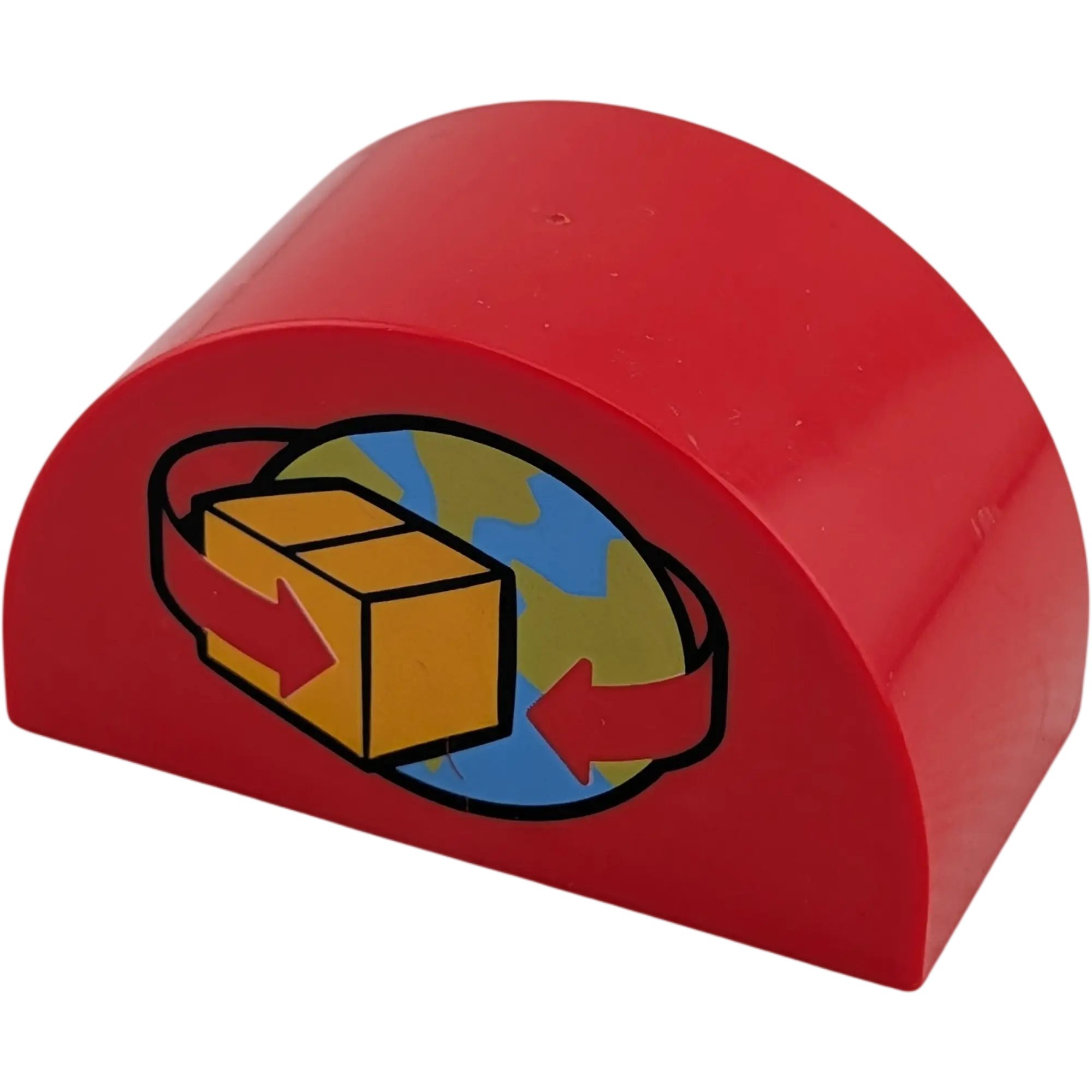 Lego Duplo 2x4x2 Motivstein Bedruckt mit Weltweiter Versand Globaler Globus