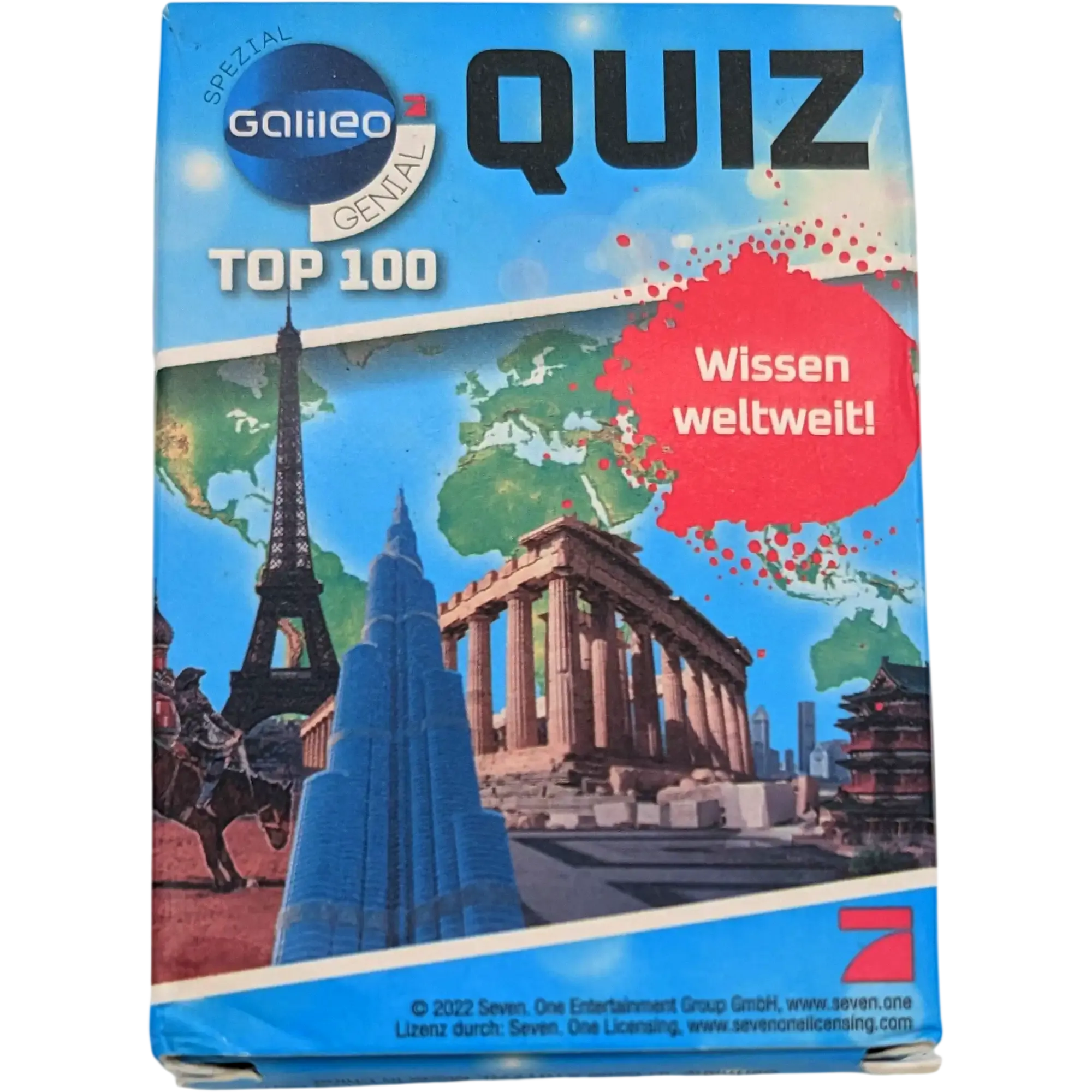 Galileo Top 100 Quiz Wissen weltweit! Quiz-Kartenspiel Städte Länder Kontinente 2022