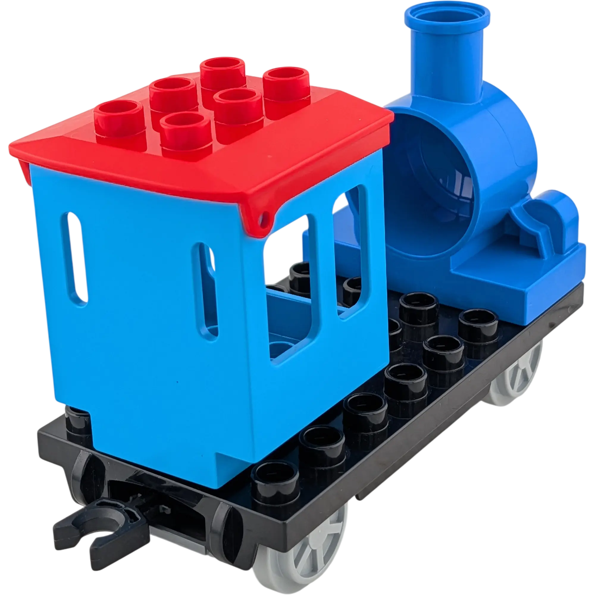 Lego Duplo Anhänger Schwarz Grau mit beweglichem Glied 4x8 mit Lokomotiven Ausatz
