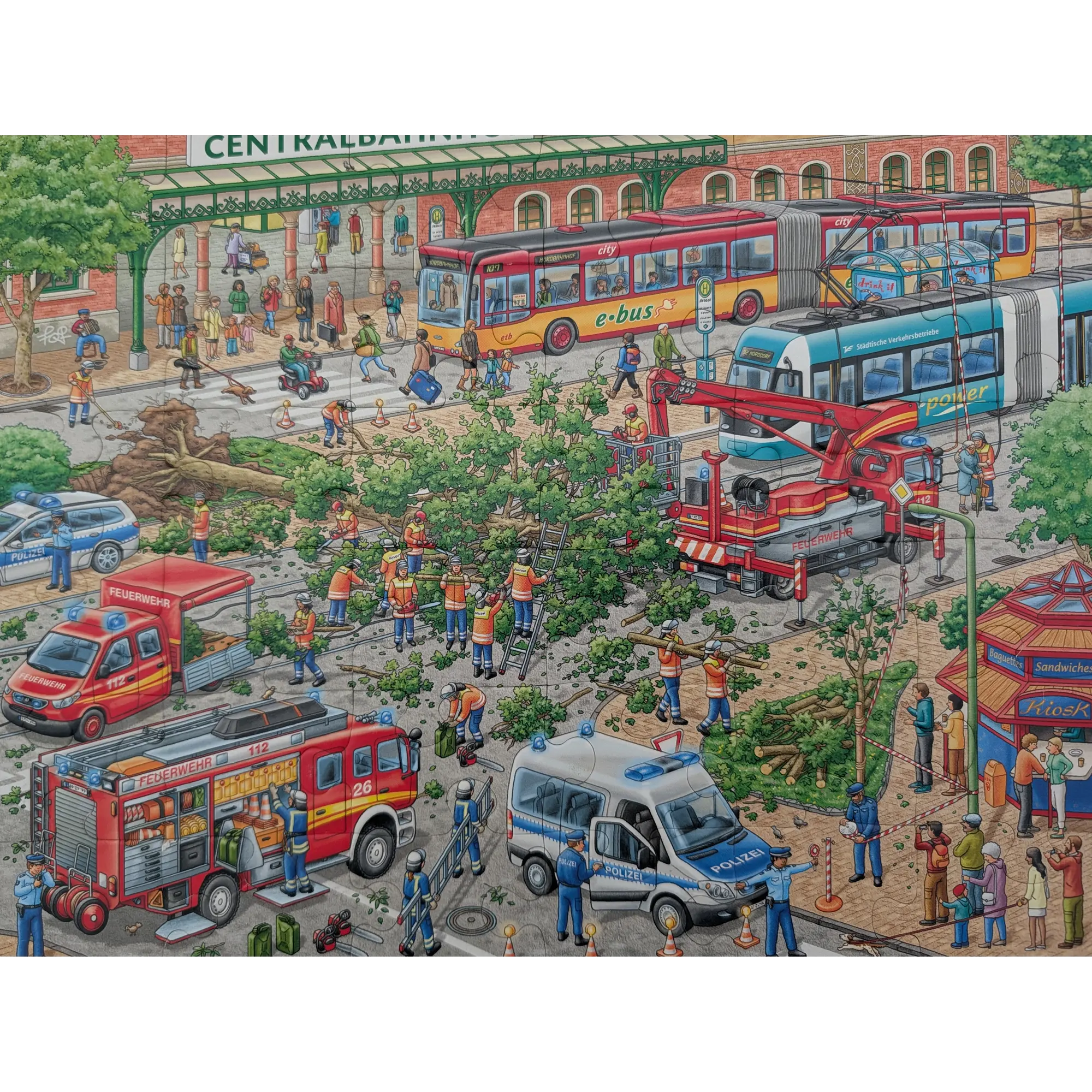 Ravensburger Rahmenpuzzle Einsatz auf der Straße 36 Teile 050260