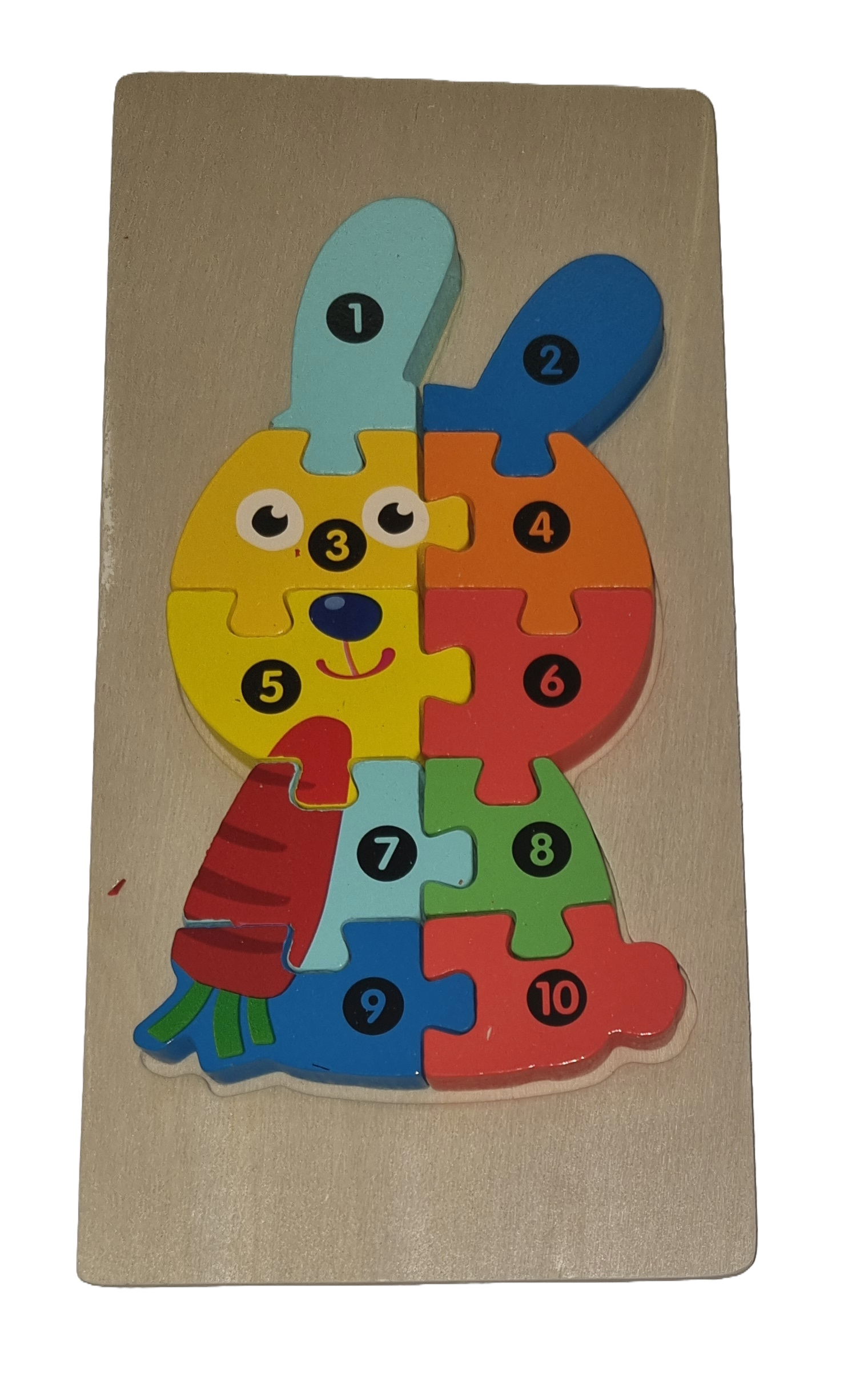 Legepuzzle Holzpuzzle 3D Puzzle Hase 10 Teile