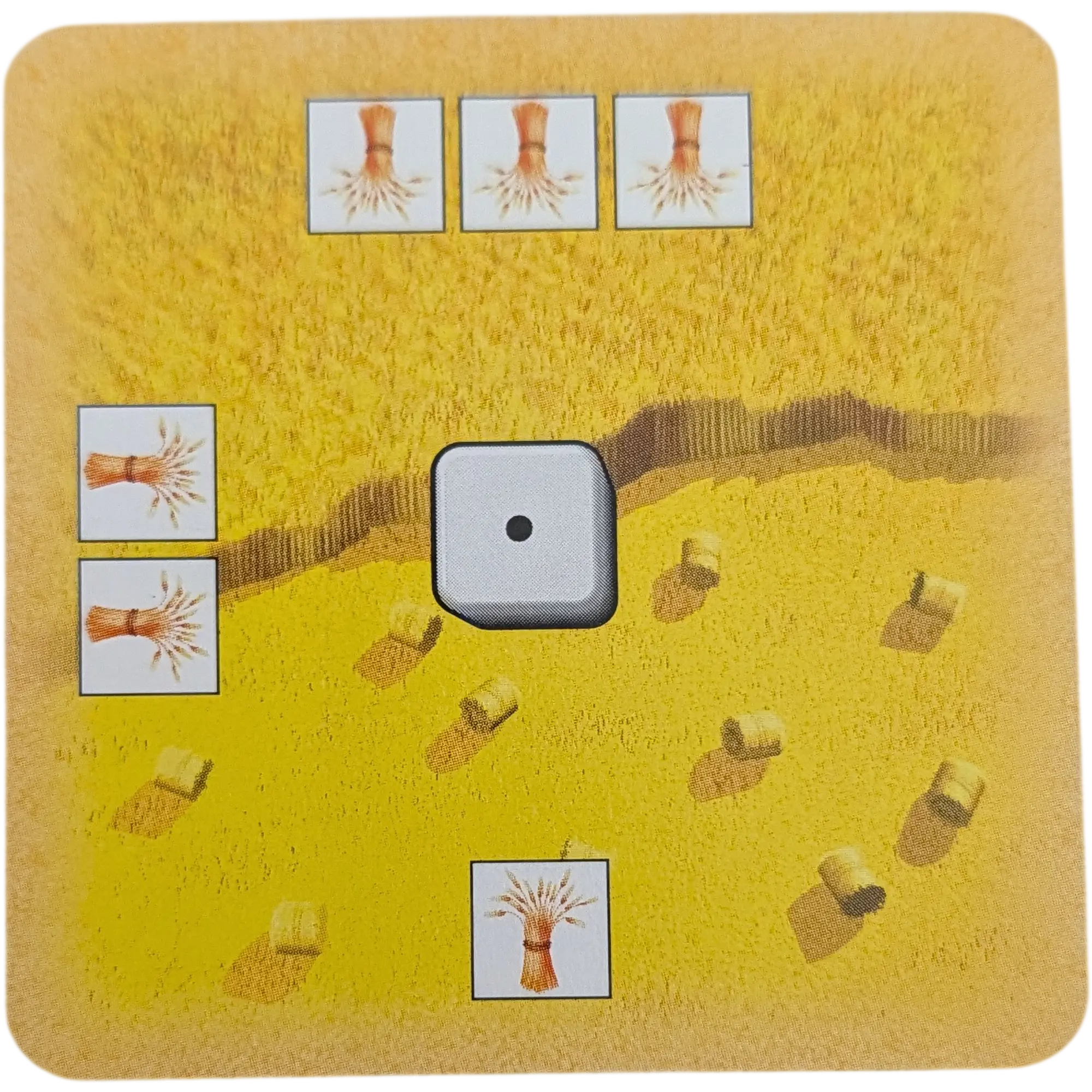 Kosmos Die Siedler von Catan das Kartenspiel Ersatzteil Zentralkarte Wappen Rot-Weiß Getreide
