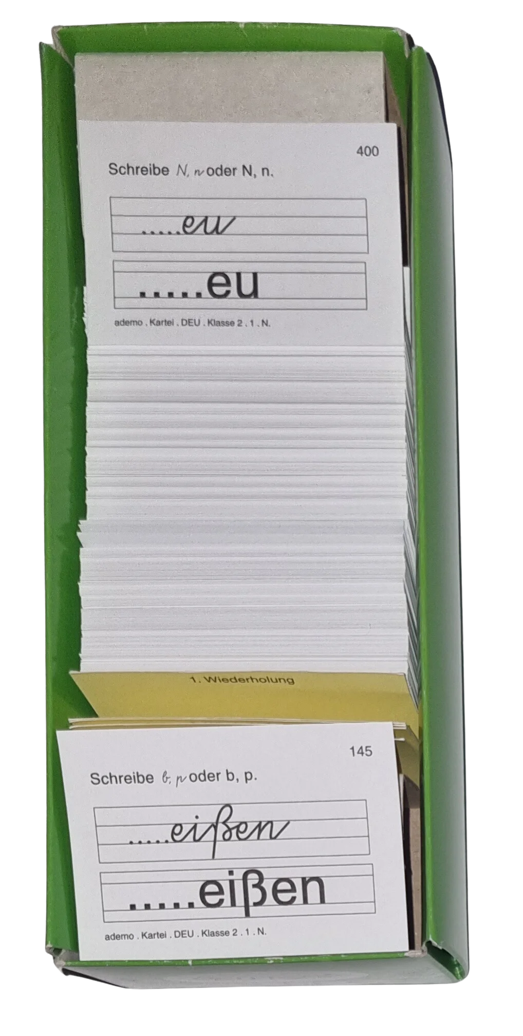 ademo Karteibox Deutsch Klasse 2 mit 500 Karteikarten