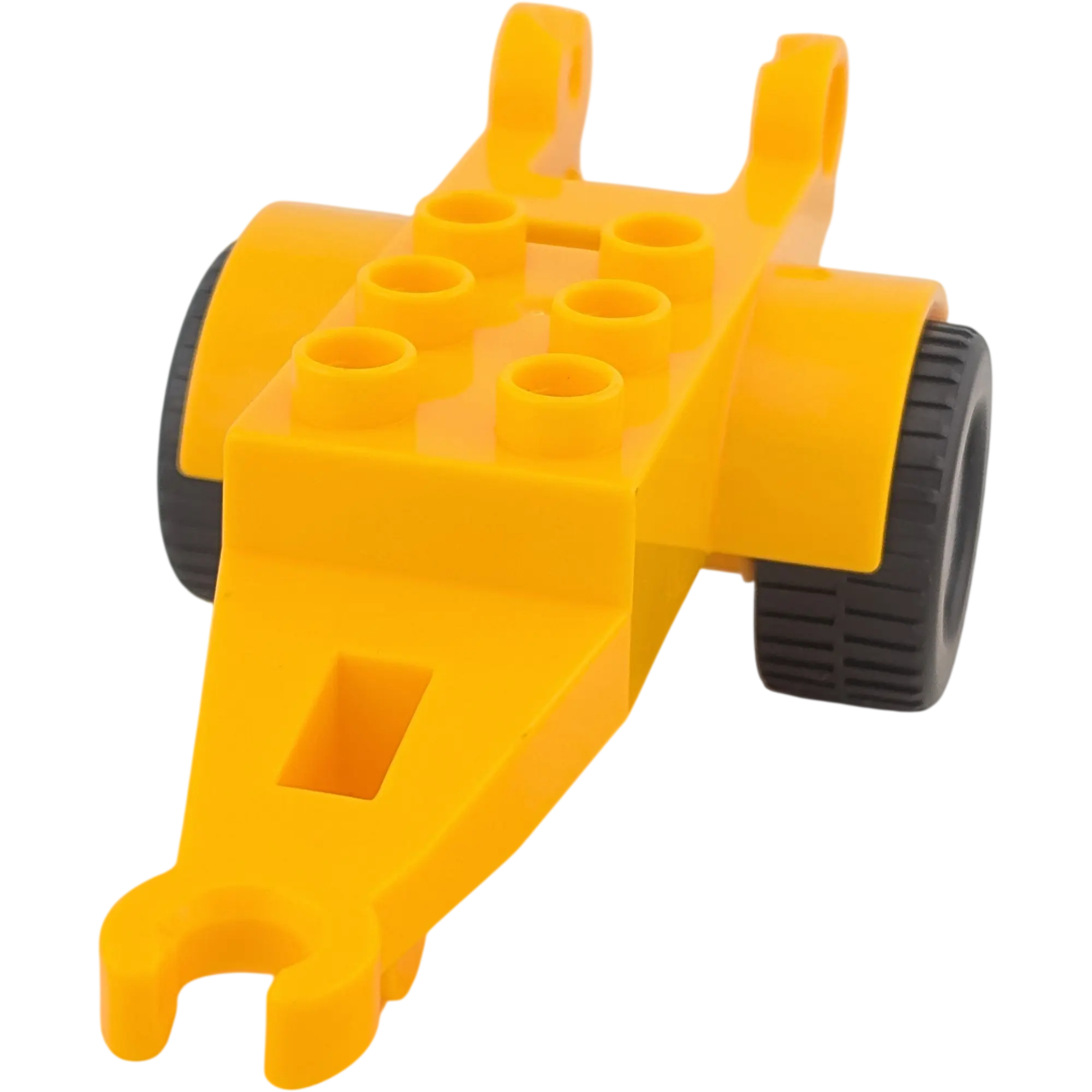 Lego Duplo 427J4 Anhänger Gelborange Silberne Felgen