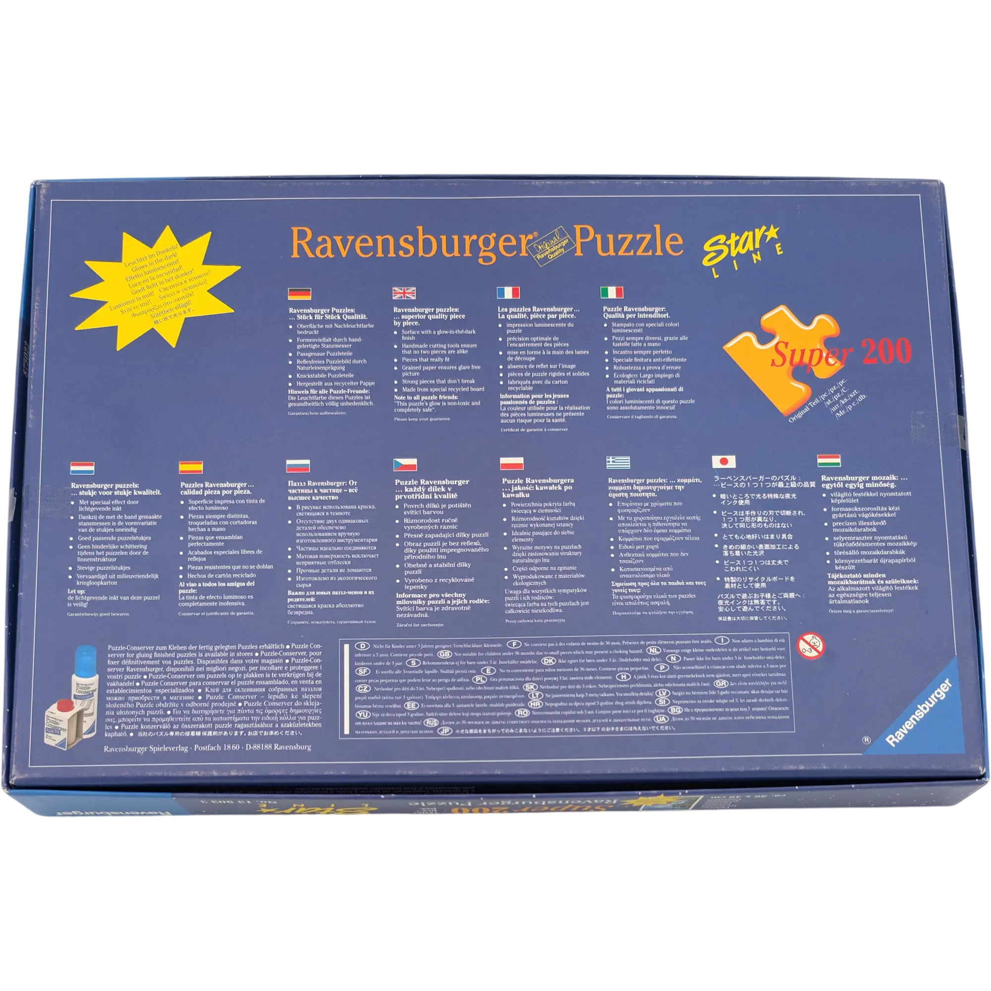 Ravensburger Puzzle Star Line Enchanted Garden 200 XXL Teile 139033, ab 8 Jahren 1997