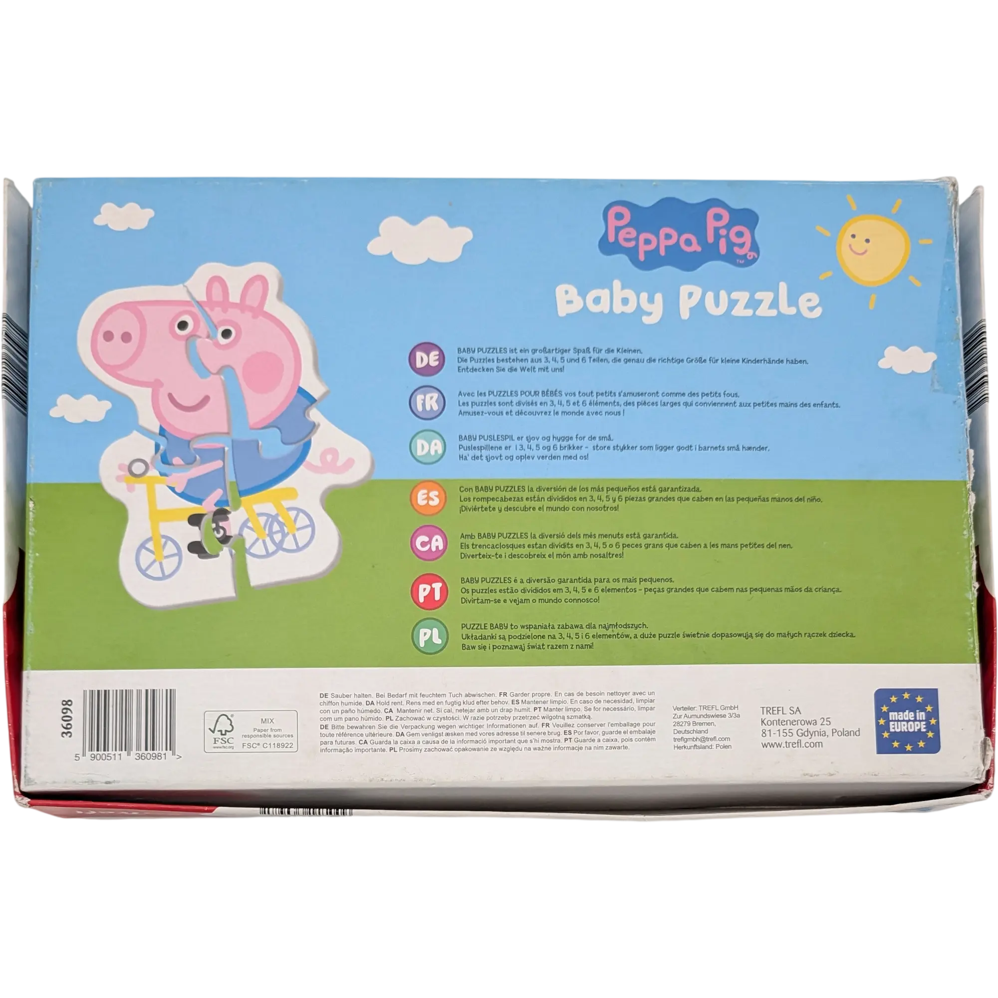 Trefl Baby Puzzle Peppa Pig 36098 4 Puzzles 3 4 5 6 Teile, ab 2 Jahren, Ansicht 3