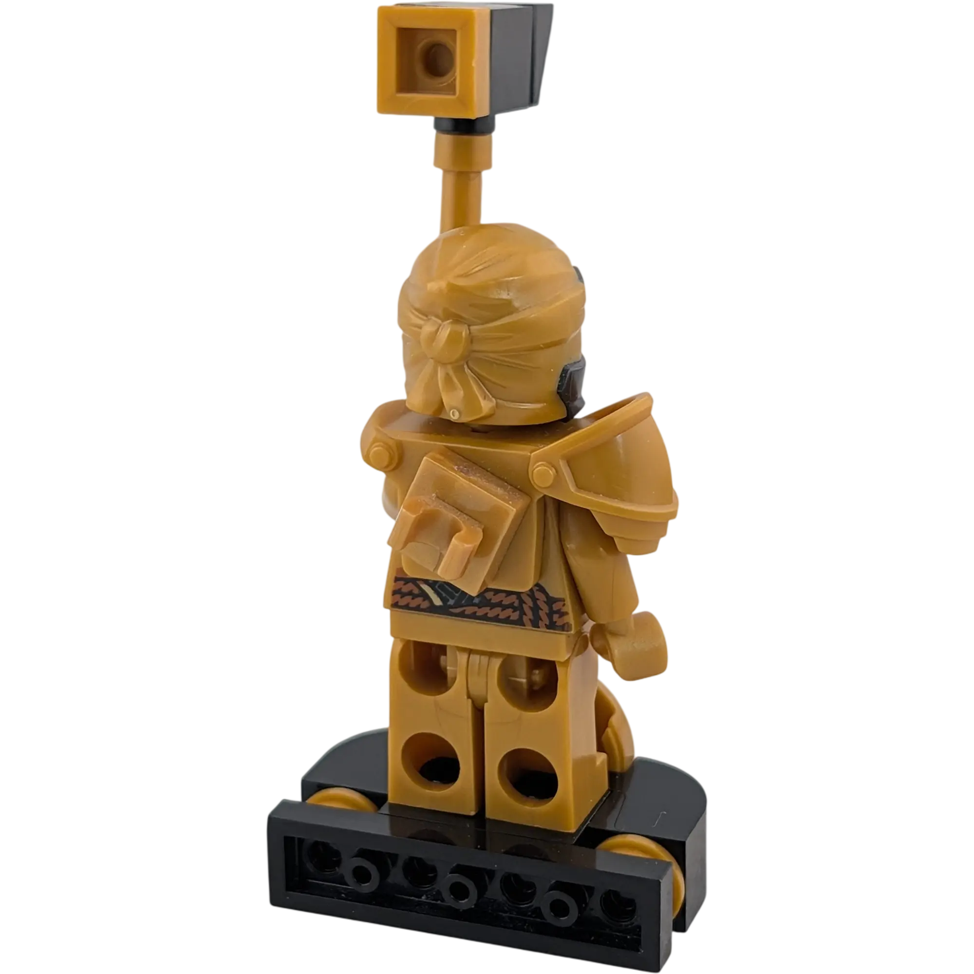 Lego Ninjago Minifigur Cole Golden Ninja 10 Jahre Jubiläum njo651 mit Ständer, Ansicht 2