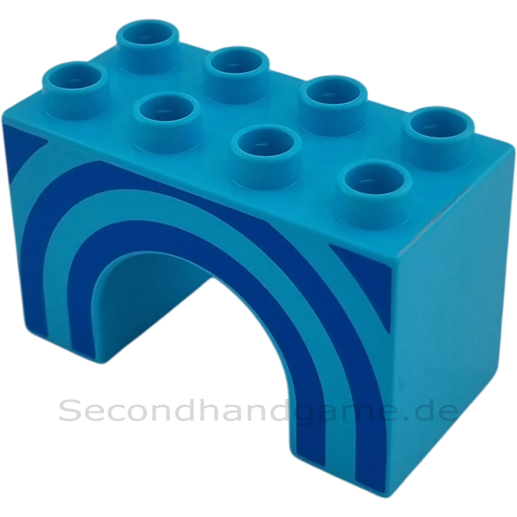 Lego Duplo 2x4x2 Brücke Brückenstein Rundtor 11198 Azur mit Torbögen Blau
