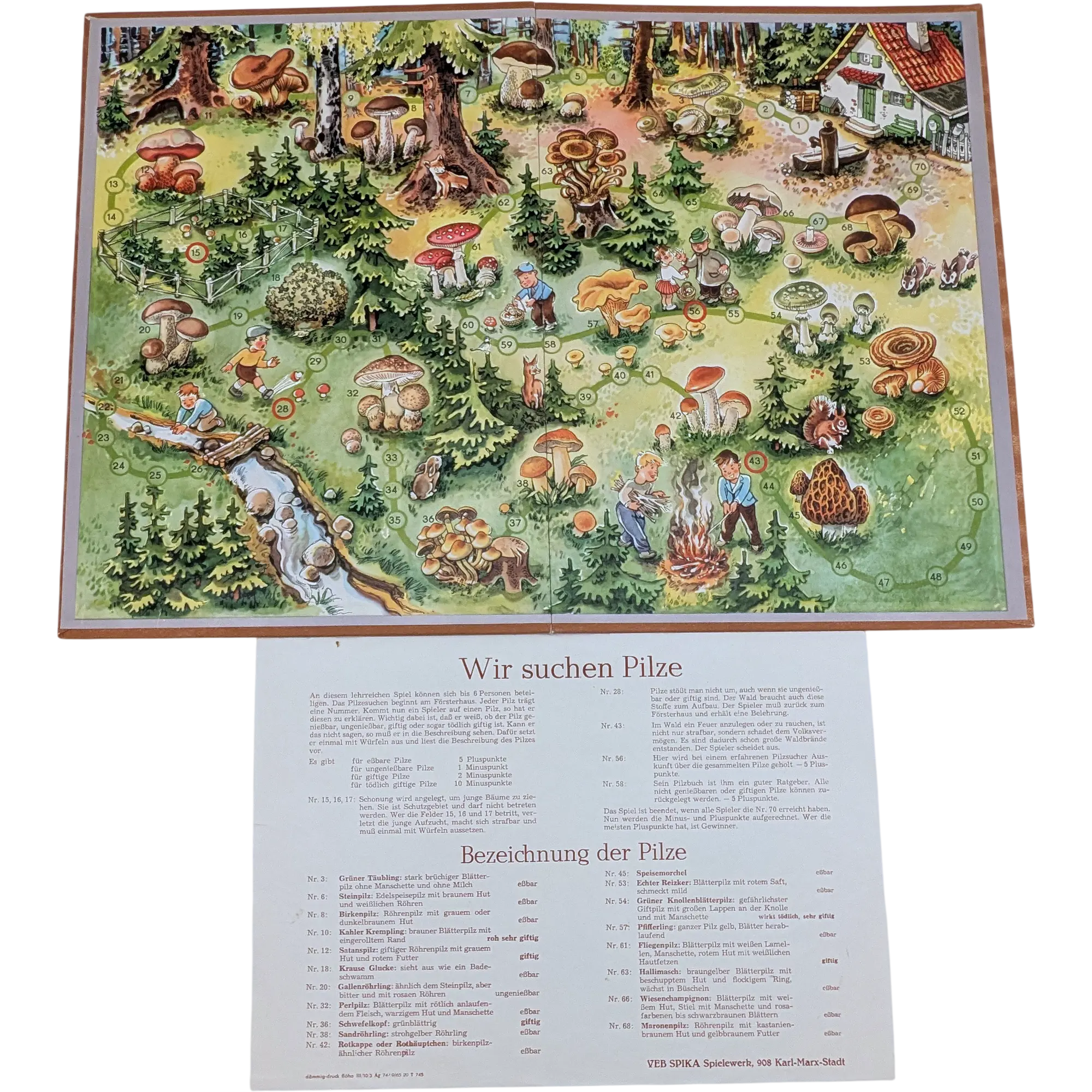 Brettspiel Wir sammeln Pilze, alte Version