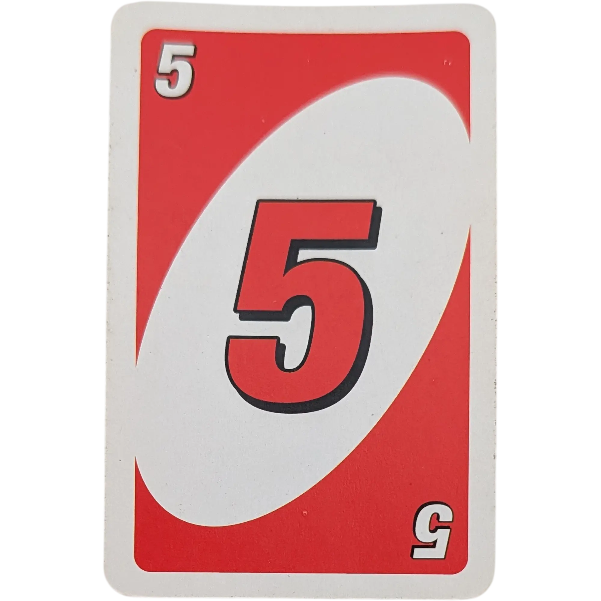 Mattel Uno Ersatzkarte Zahl Fünf Rot 