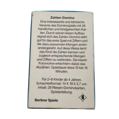 Berliner Spielkarten Zahlen-Domino