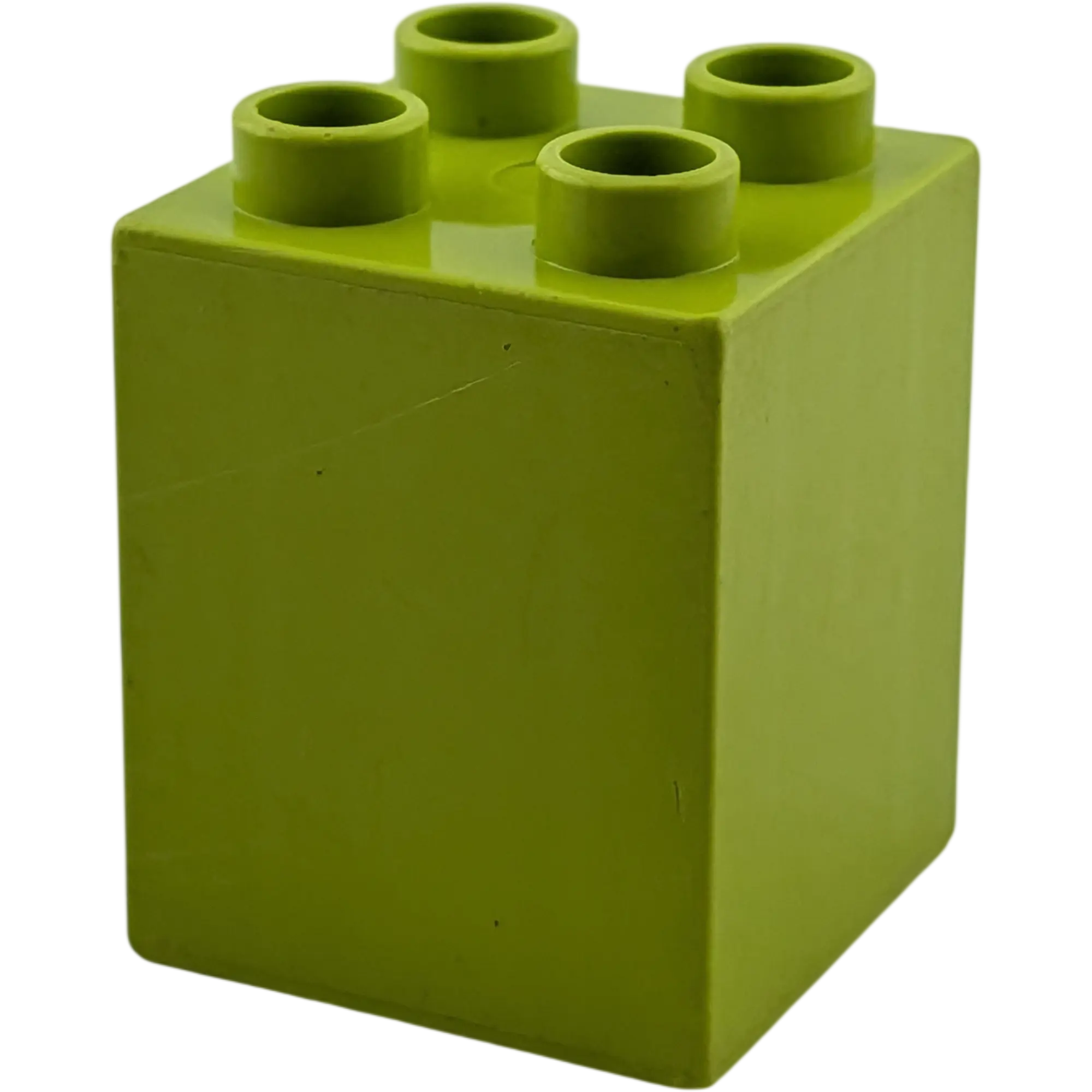 Lego Duplo 2x2x2 Stein Hellgrün Buchstabe C Blau, Ansicht 2