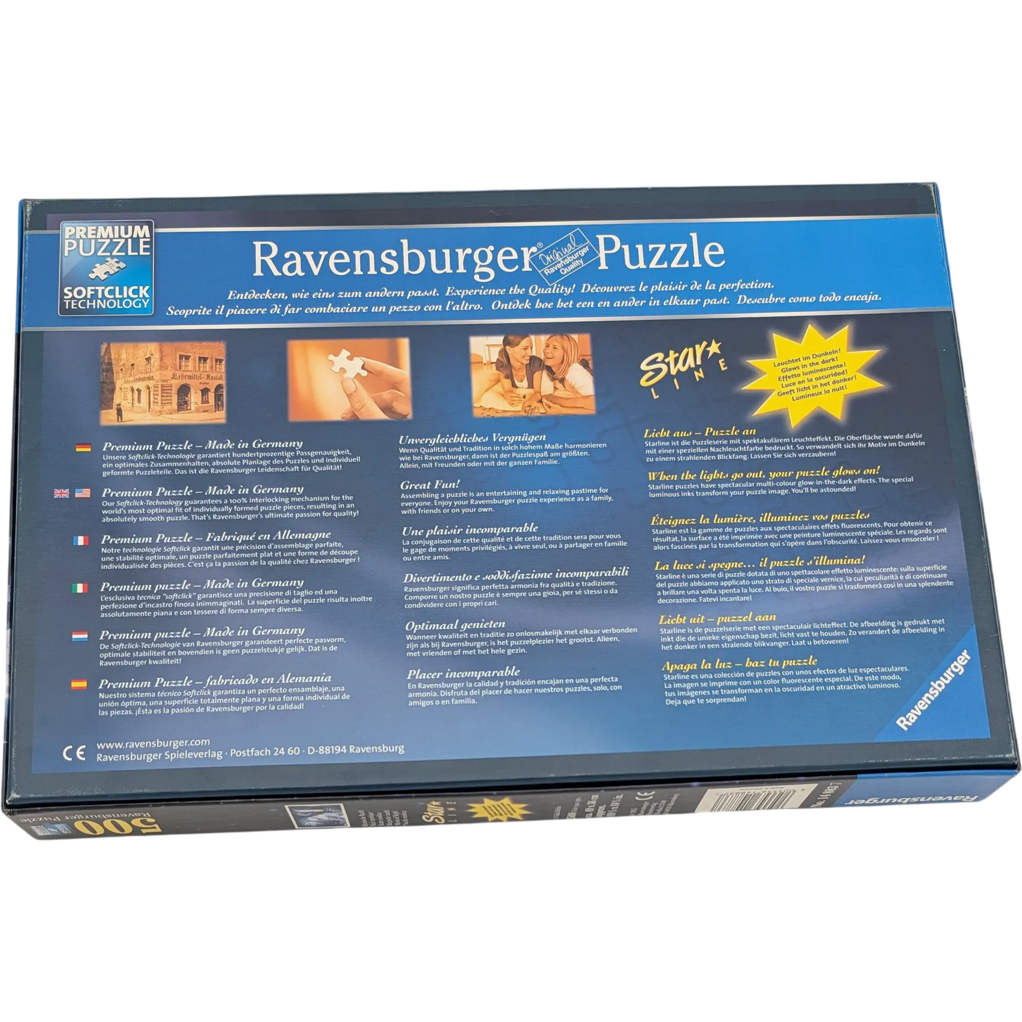 Ravensburger Premium Softclick Star Line Puzzle 500 Teile 148837 Mystische Nacht mit Einhorn