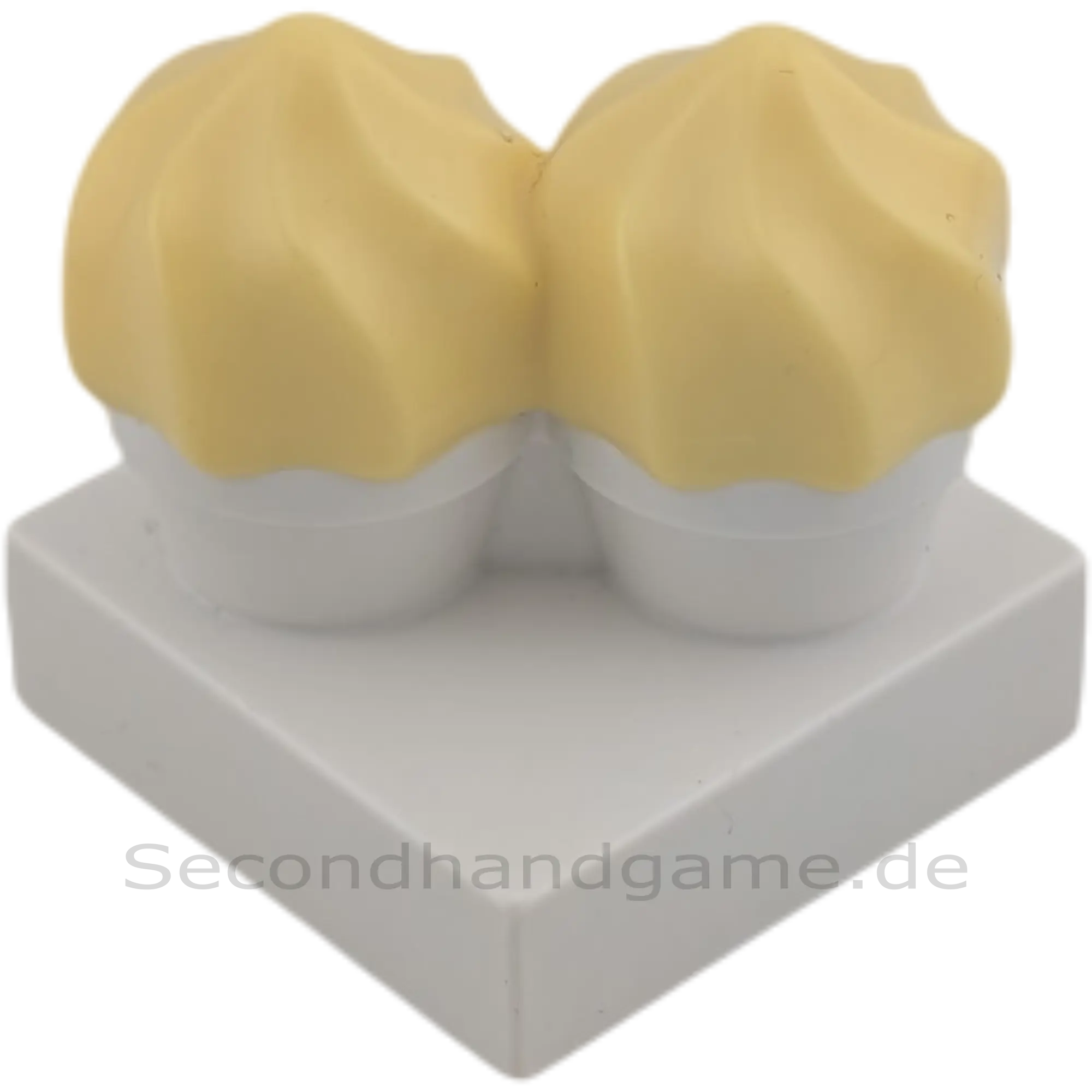 Lego Duplo 65188 Platte mit zwei Cupcakes Weiß Gelb