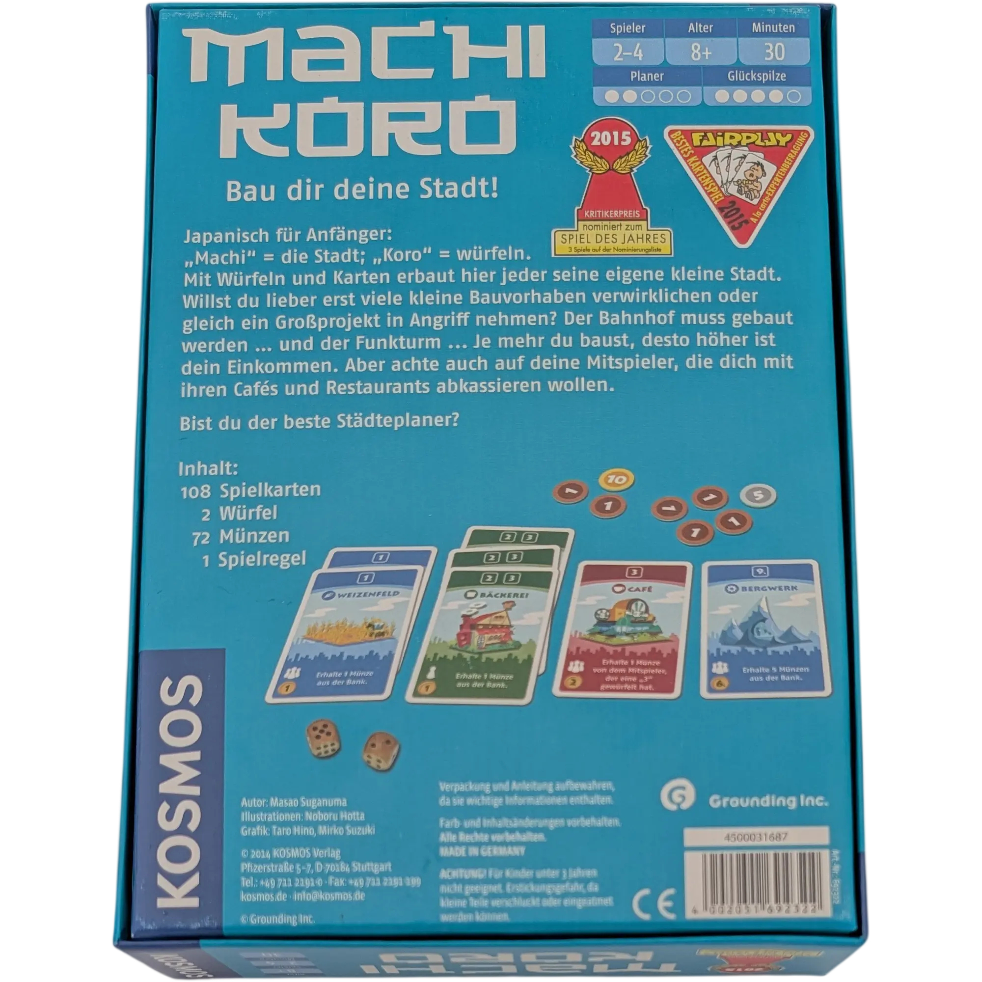 Kosmos Machi Koro Bau dir deine Stadt