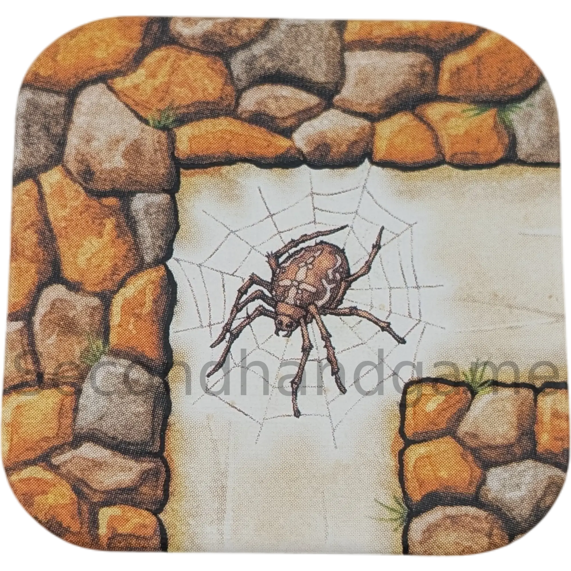 Das verrückte Labyrinth Ersatzteile Schiebekarte Kurve mit Spinne