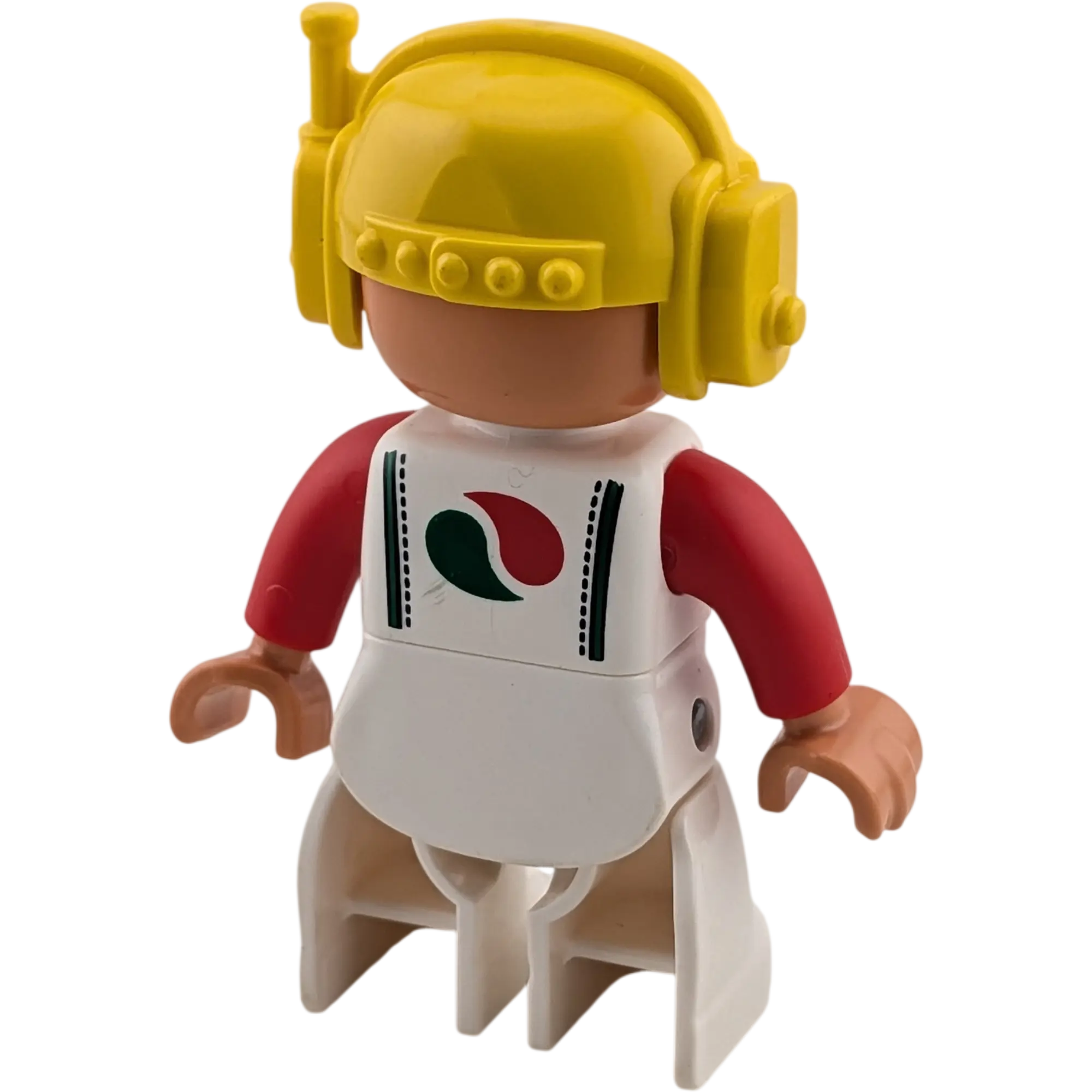 Lego Duplo Mann Octan Mitarbeiter Anzug Helm mit Headset