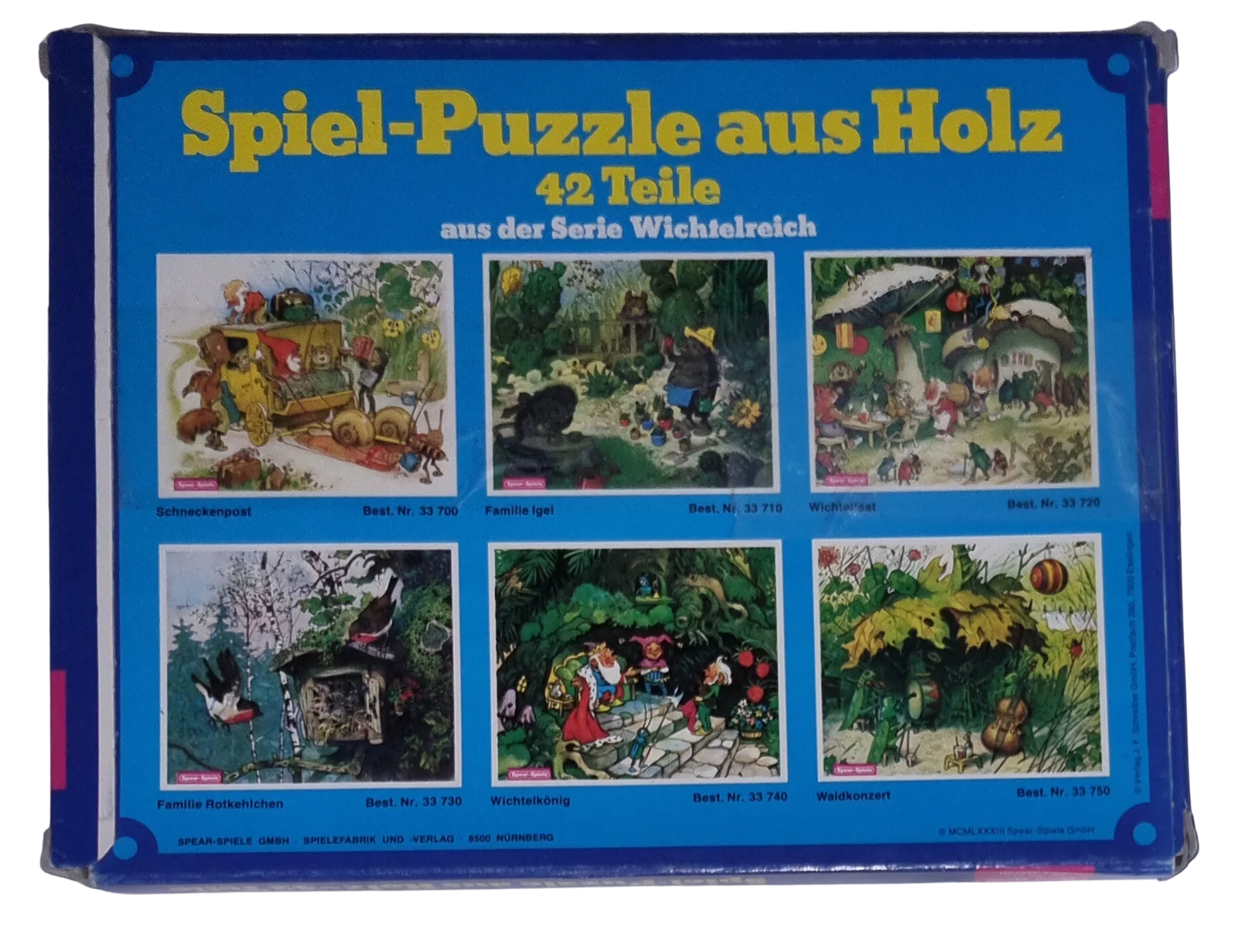 Spear-Spiele Spiel-Puzzle aus Holz Familie Igel 33710