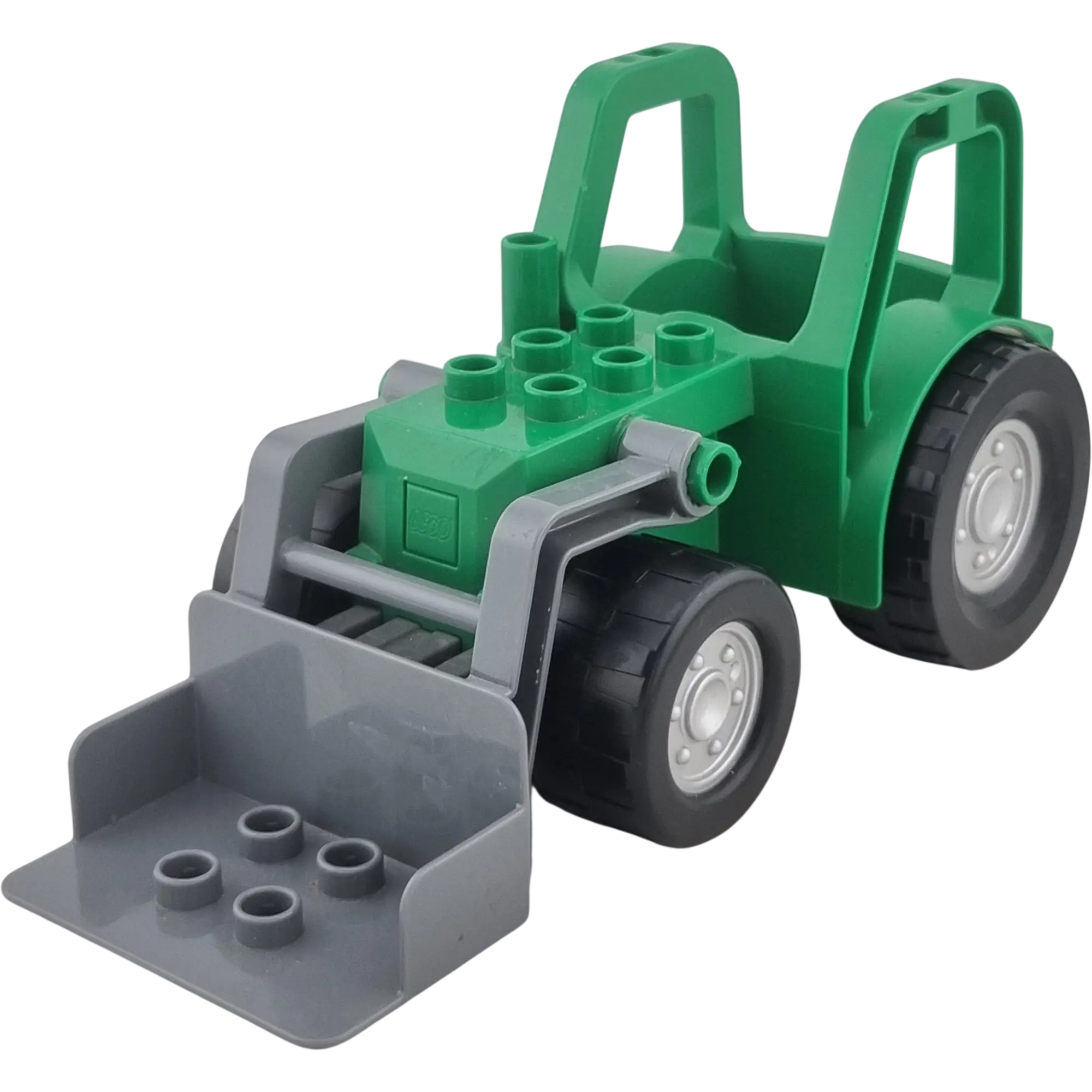 Lego Duplo 1435 Traktor Grün mit dunkelgrauer Schaufel