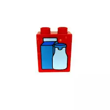 Lego Duplo 1x2 Stein Rot Milch B-Ware