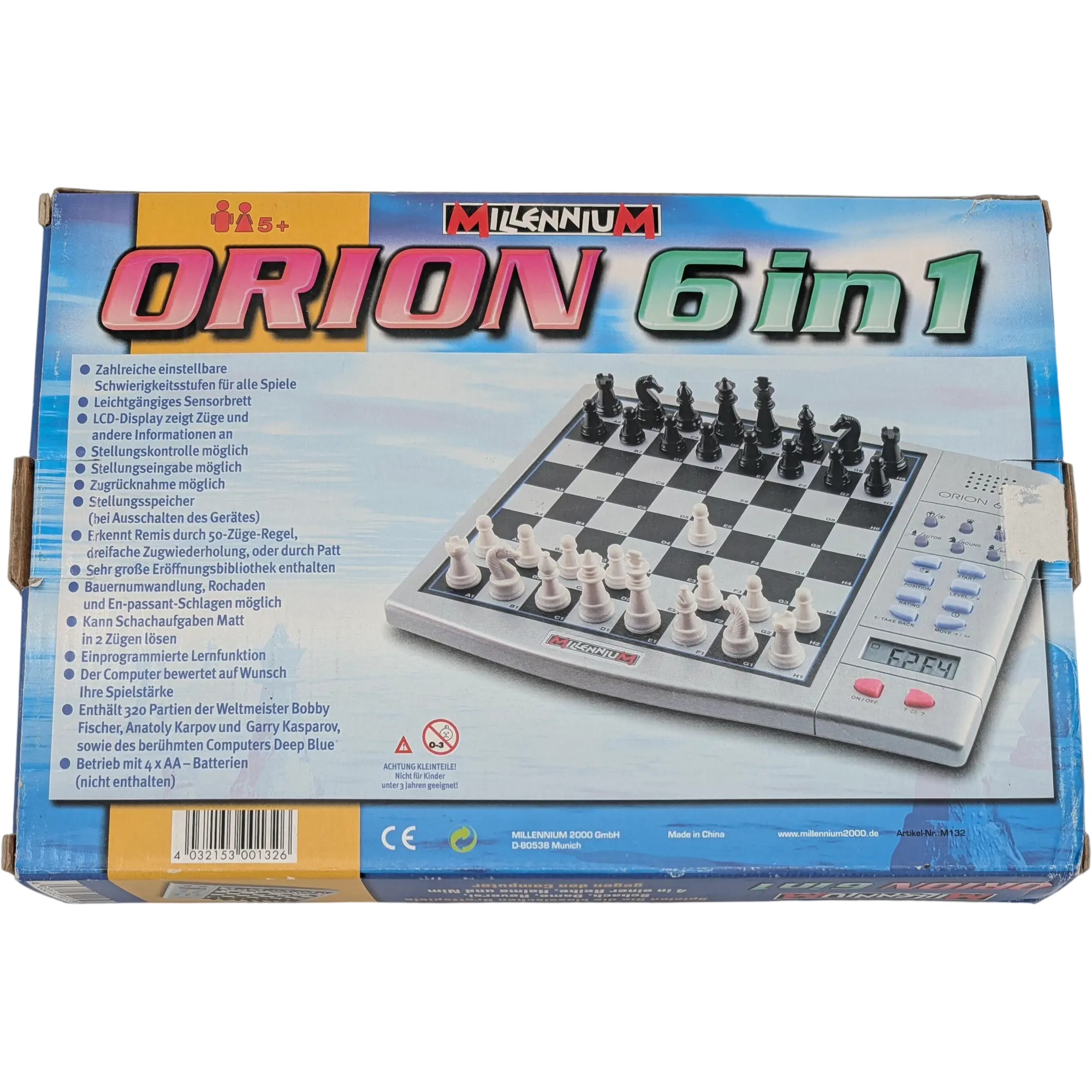Millennium Orion 6in1 Schachcomputer mit 6 verschiedene Spielen