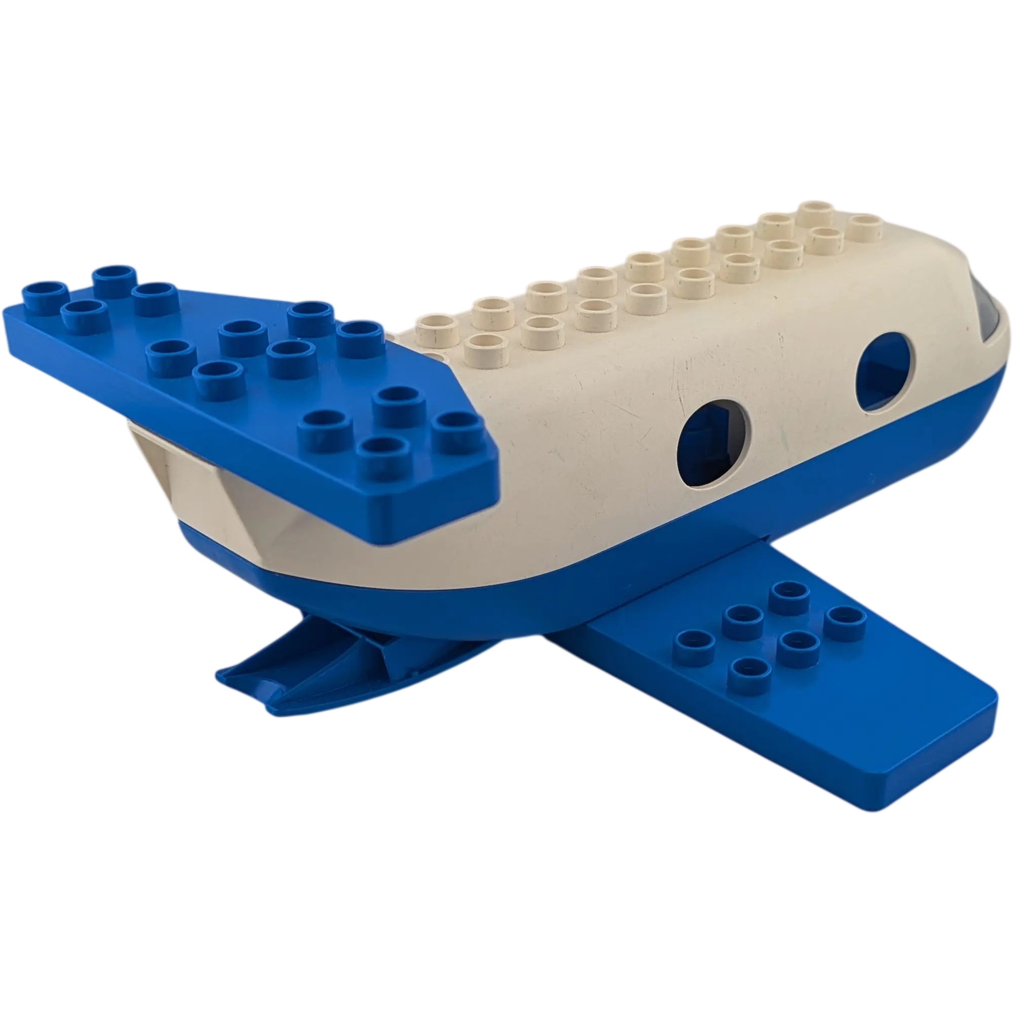 Lego Duplo 2150 Flugzeug Jumbo Jet Blau Weiß