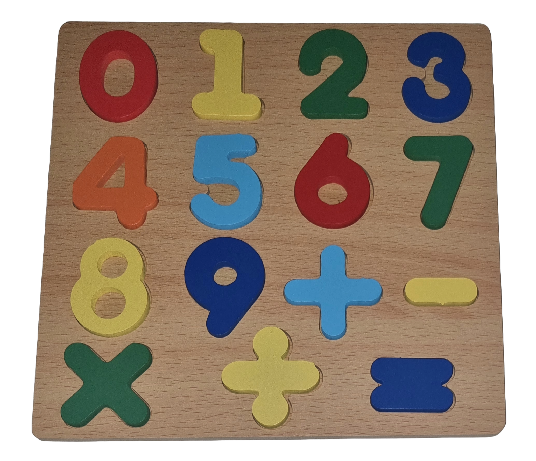 Holzpuzzle Zahlen und Rechnen bis 9, 15 Teile