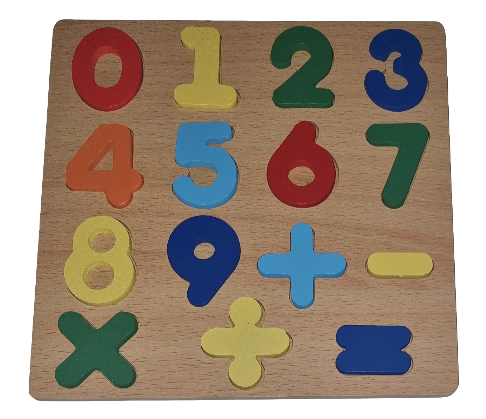 Holzpuzzle Zahlen und Rechnen bis 9