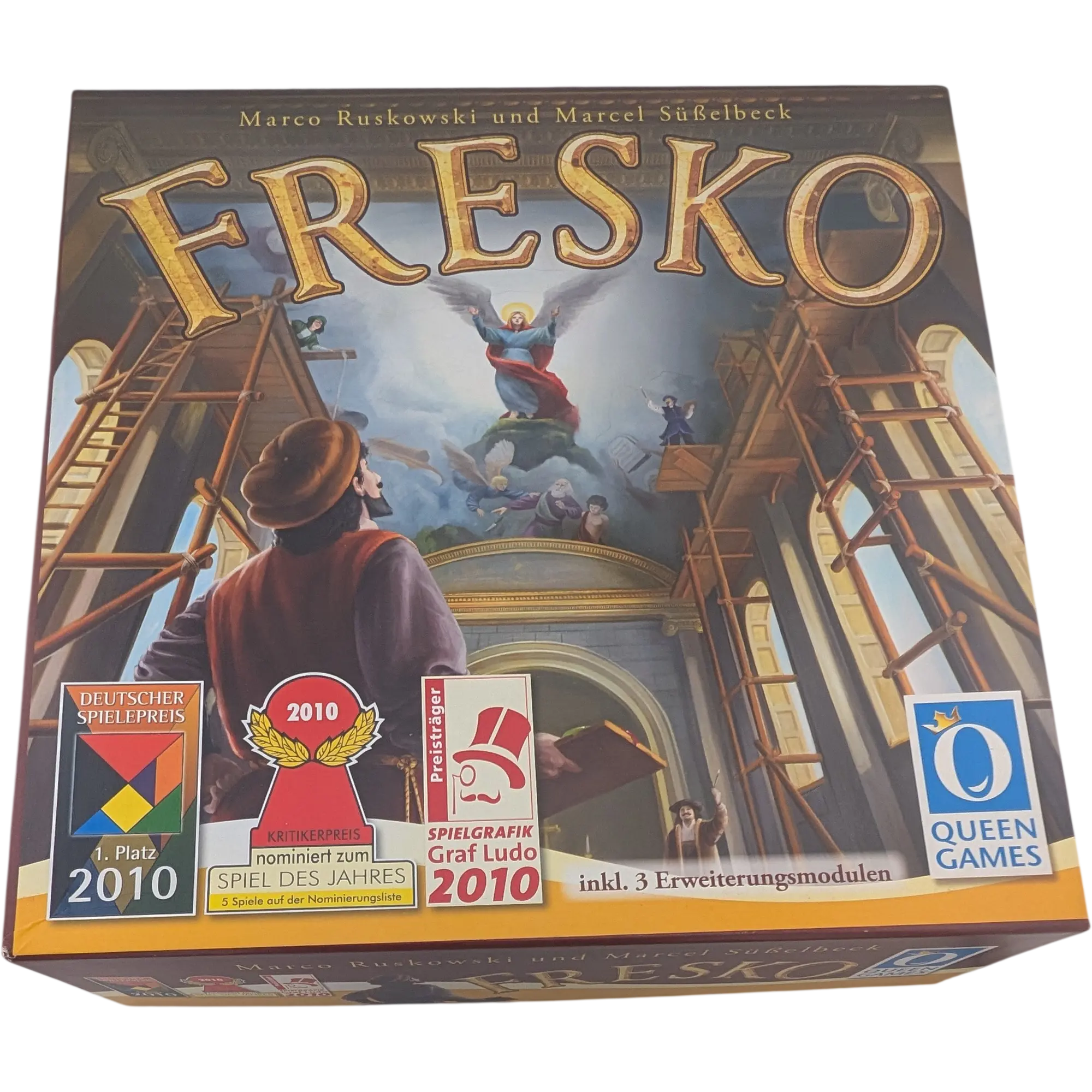 Queen Games Fresko inklusive drei Erweiterungs Module