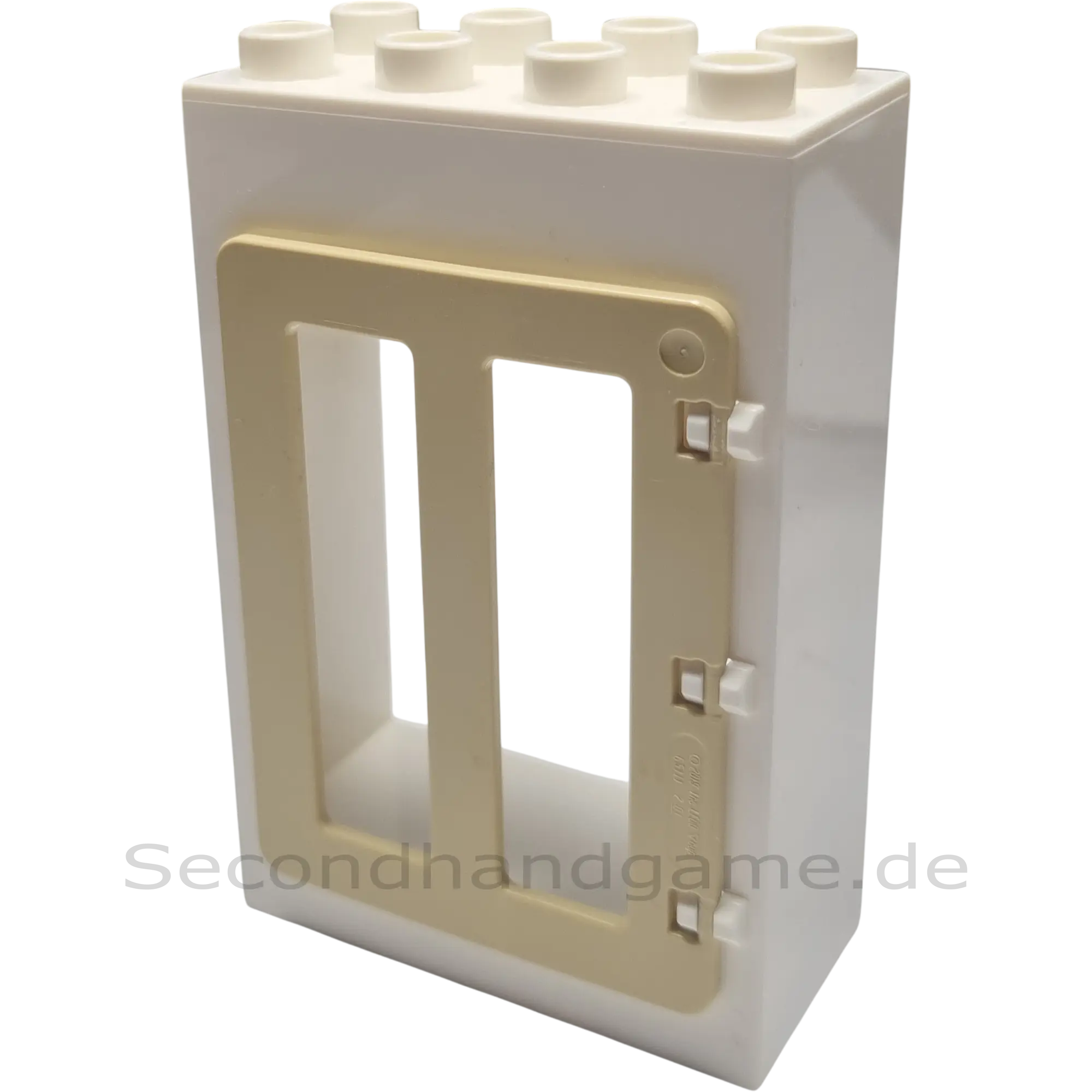 Lego Duplo 2x4 Hauswand mit Tür Weiß Beige