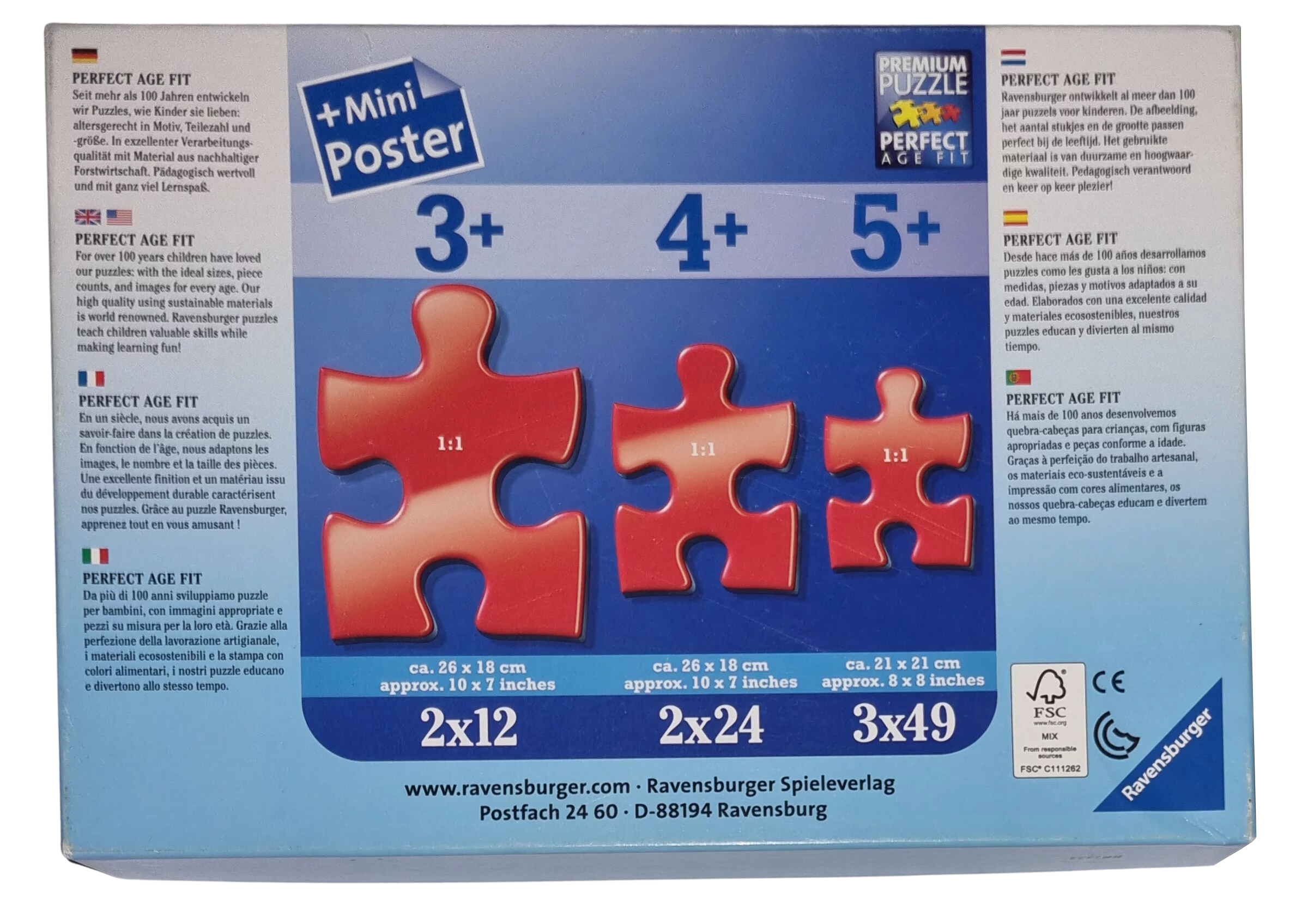 Ravensburger Bauernhof Premium Puzzle 2 x 12 Teile 076260