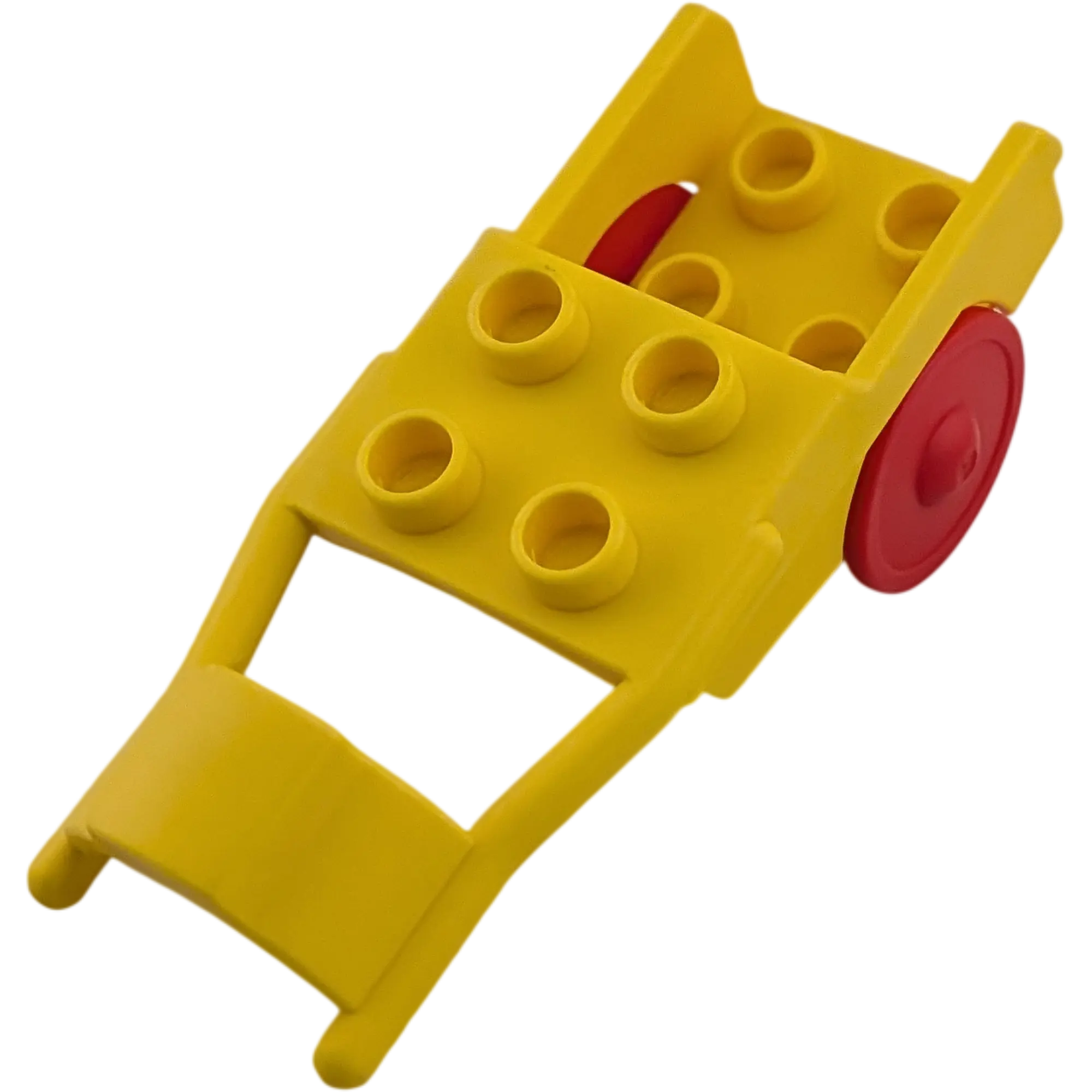 Lego Duplo Handwagen Karren Gelb mit roten Rädern, Ansicht 2