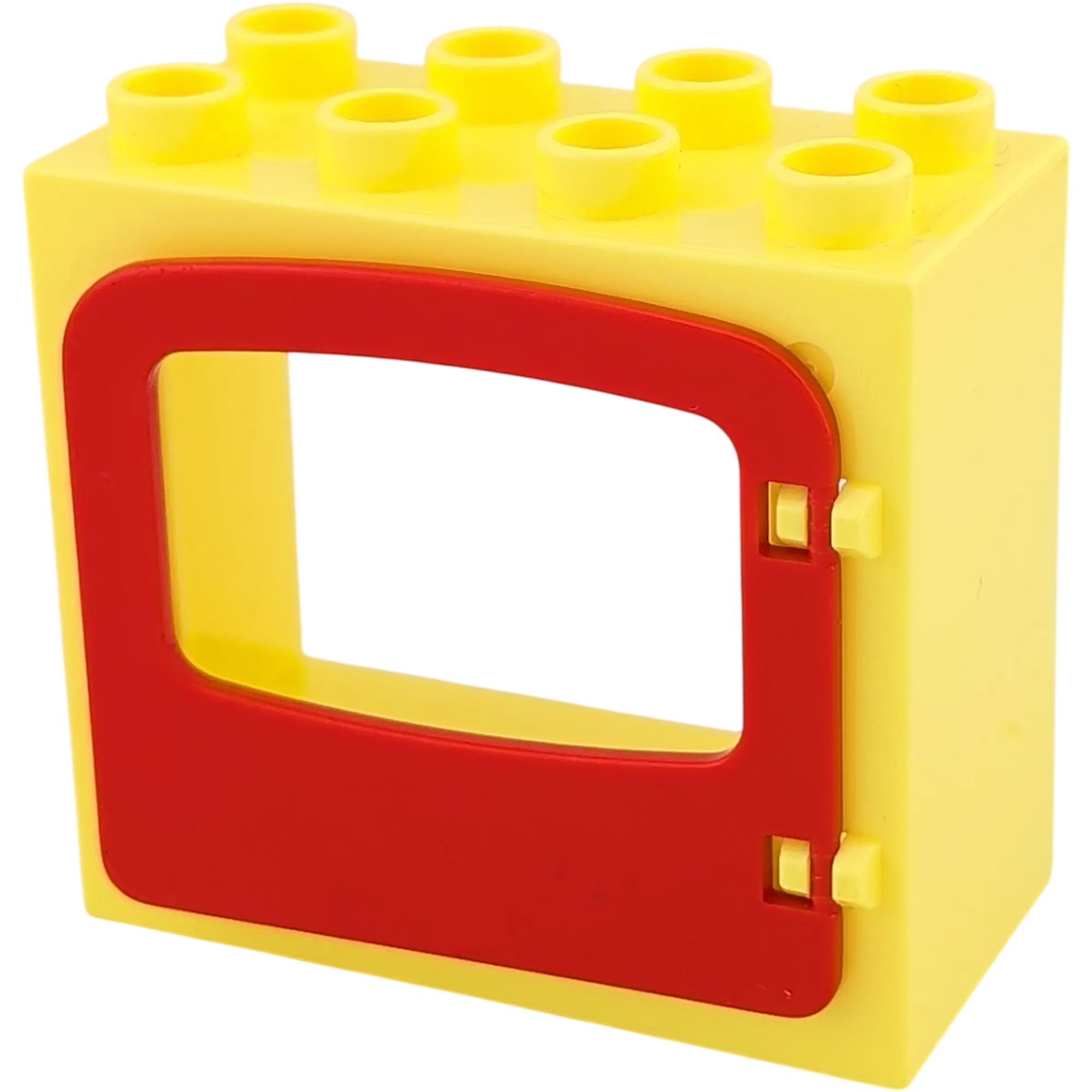 Lego Duplo 61649 Fensterrahmen Hellgelb mit roter Tür Klappe