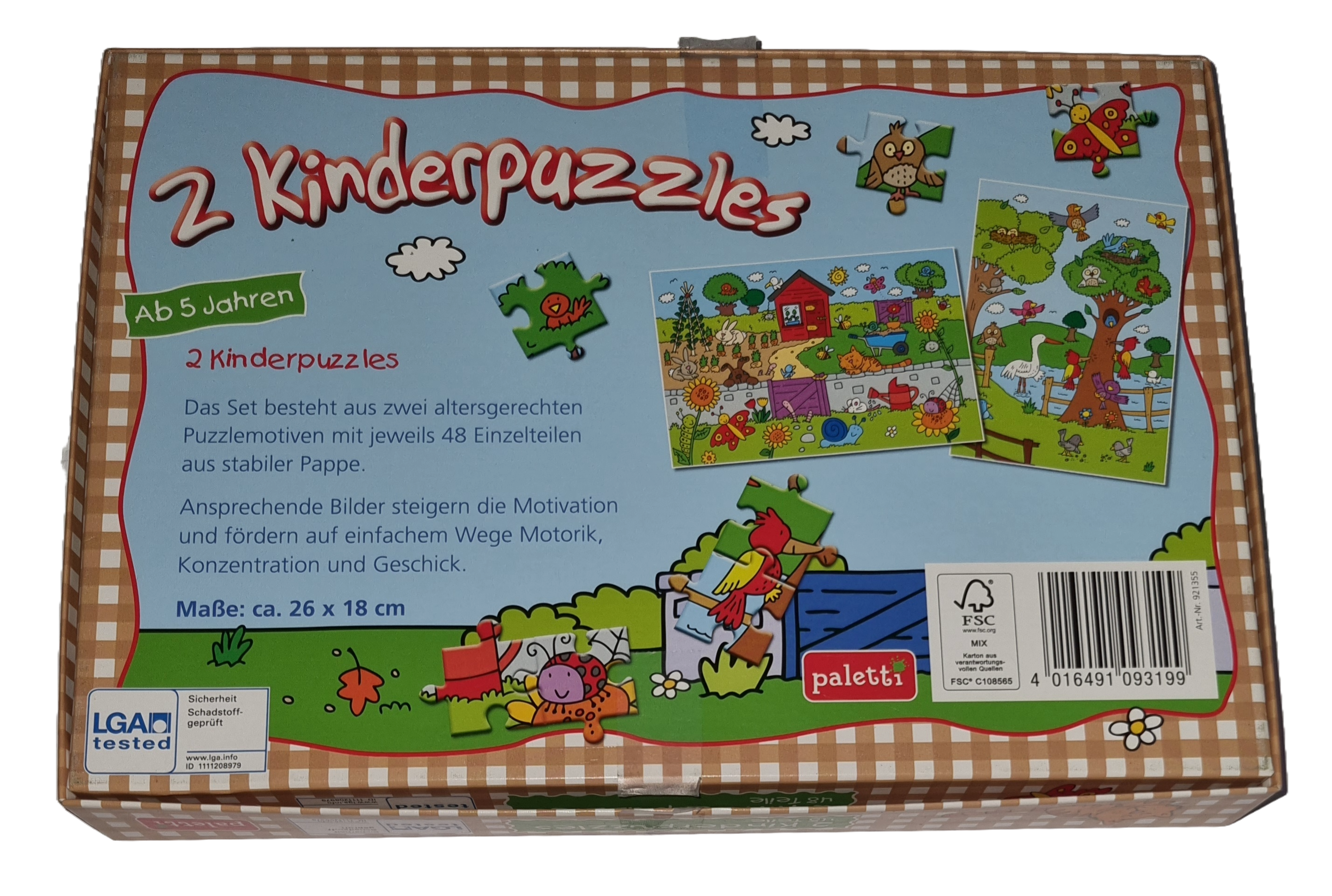 Paletti 2 Kinderpuzzle 48 Teile Im Garten