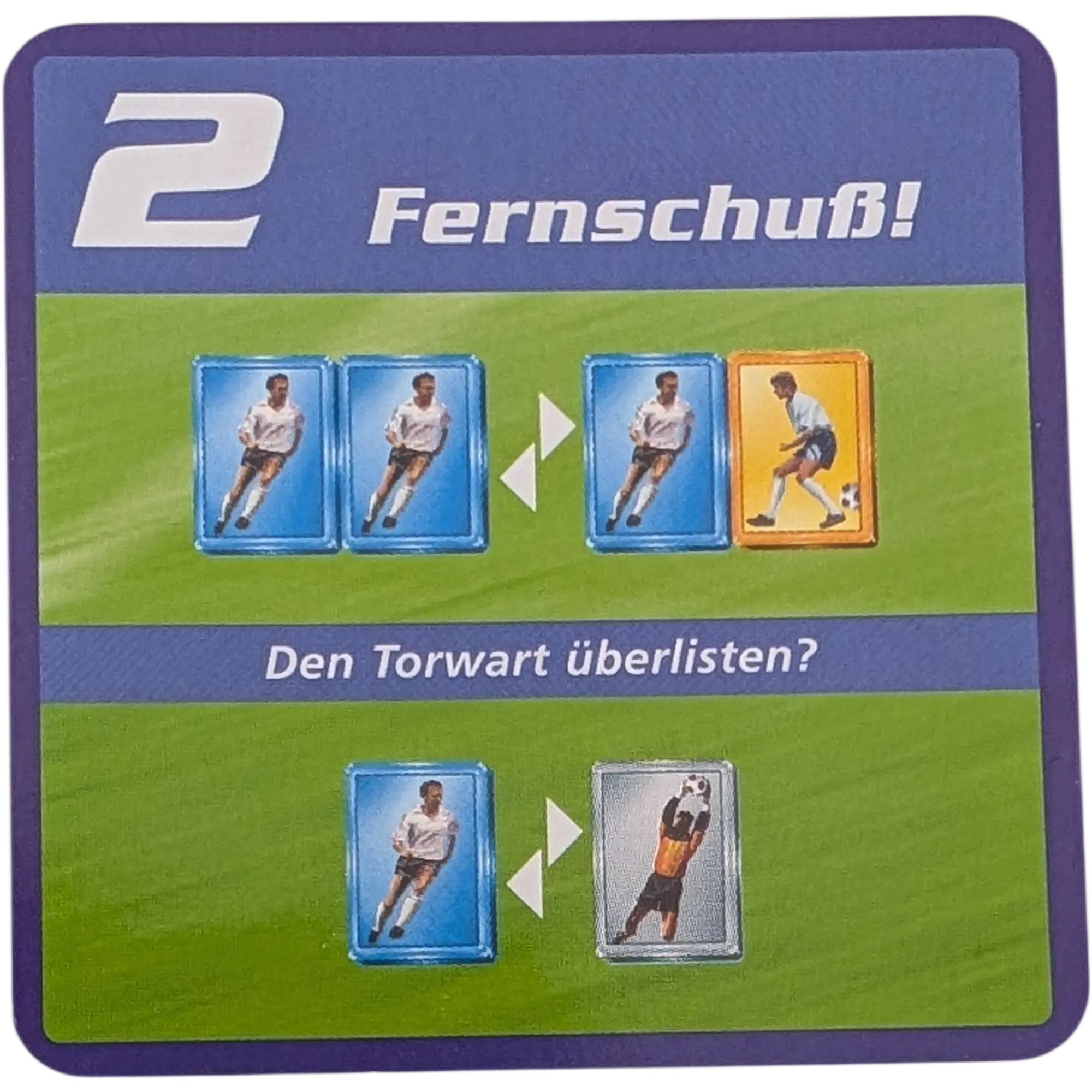 Kosmos Finale Ersatzteile Team Blau Taktikkarte Kampfstärke 2 Fernschuß! Den Torwart überlisten?